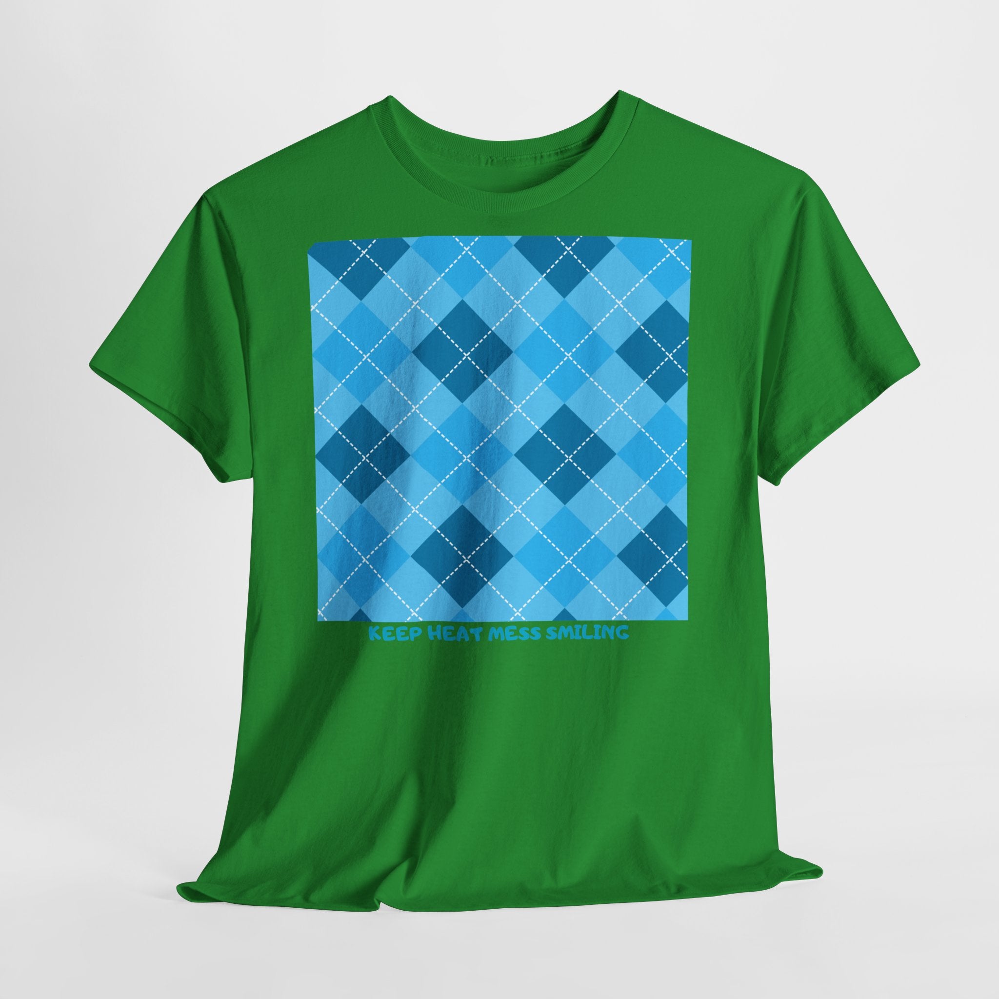 Blue "Keep Heart, Keep Smiling" T-Shirt - Heat Mess
