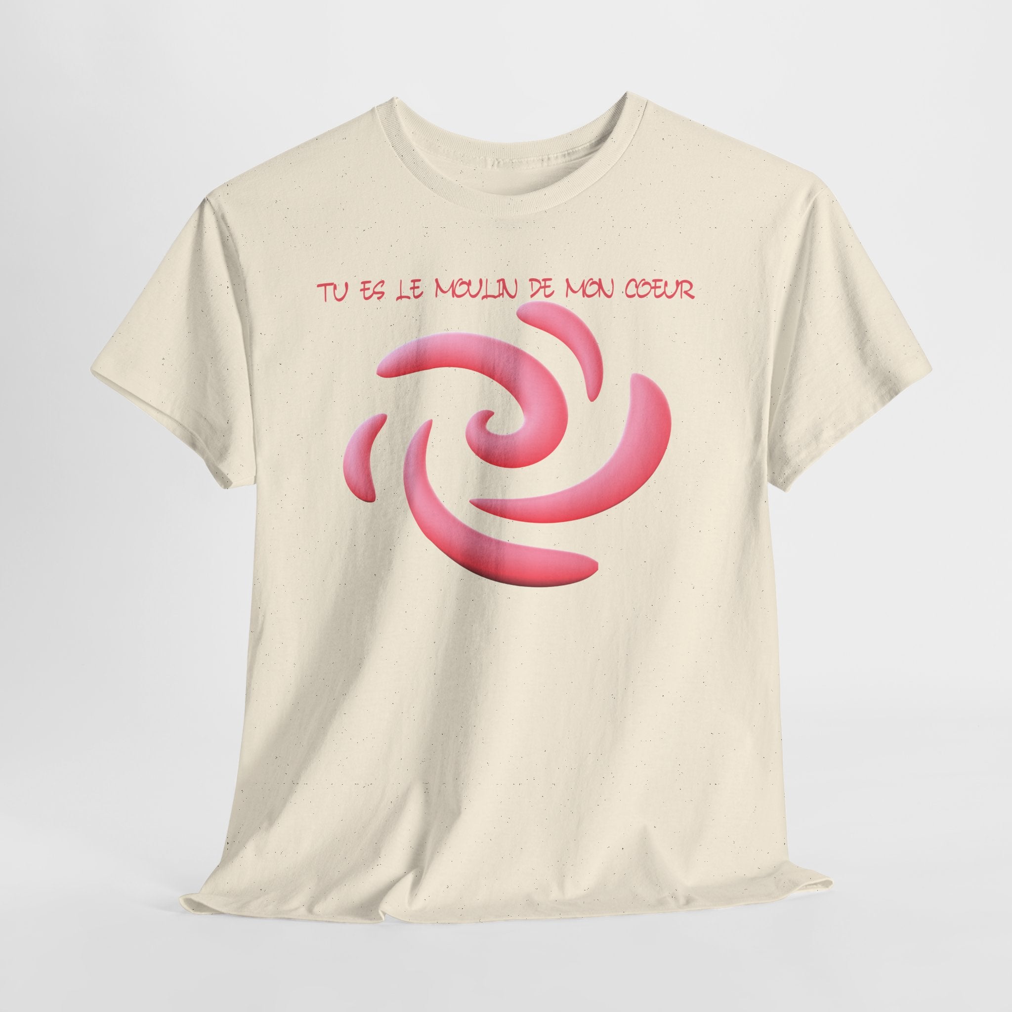 Spiral Heart "Tu es le Moulin de mon Coeur" T‑Shirt - Heat Mess