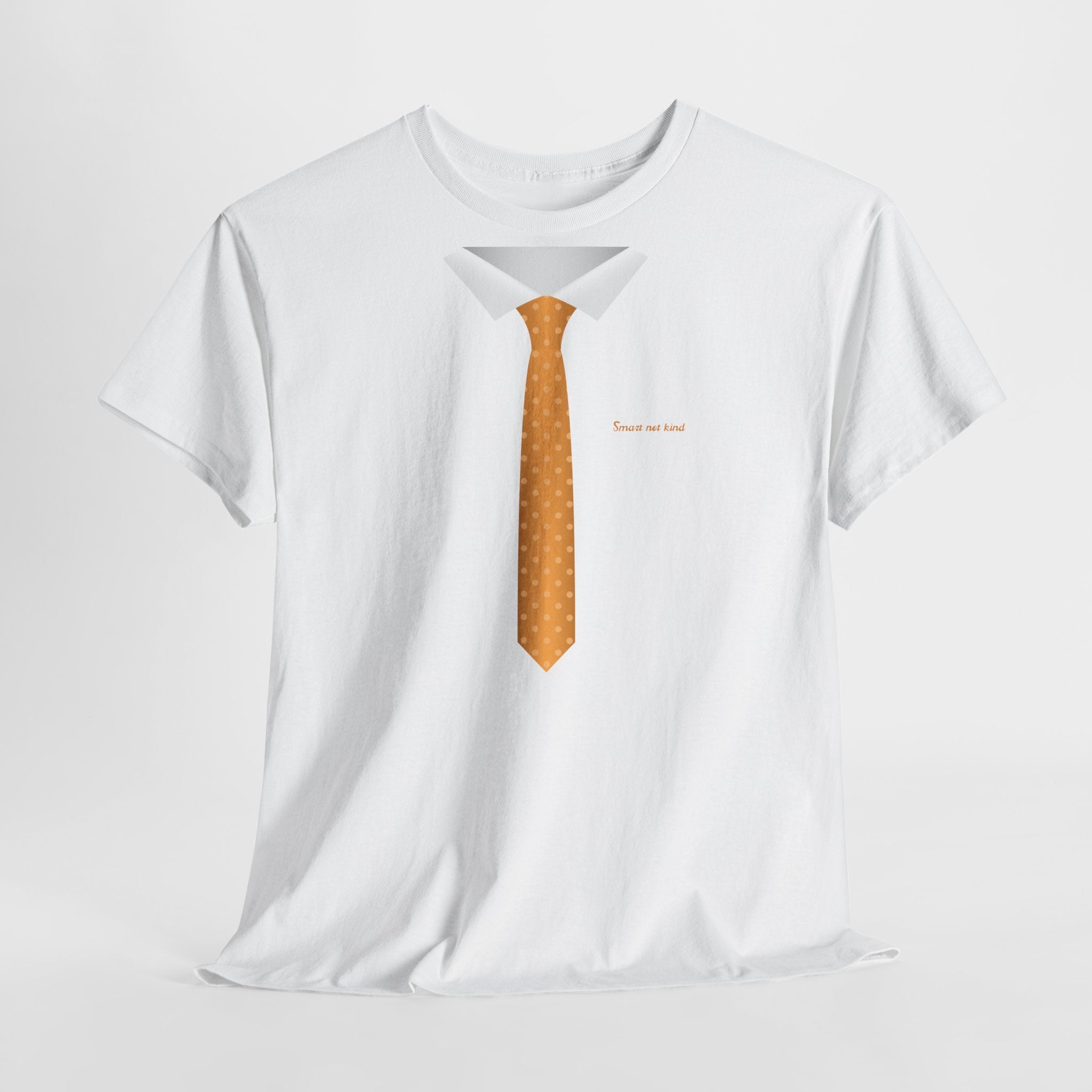 Orange Necktie & Collar Design T-Shirt - Heat Mess