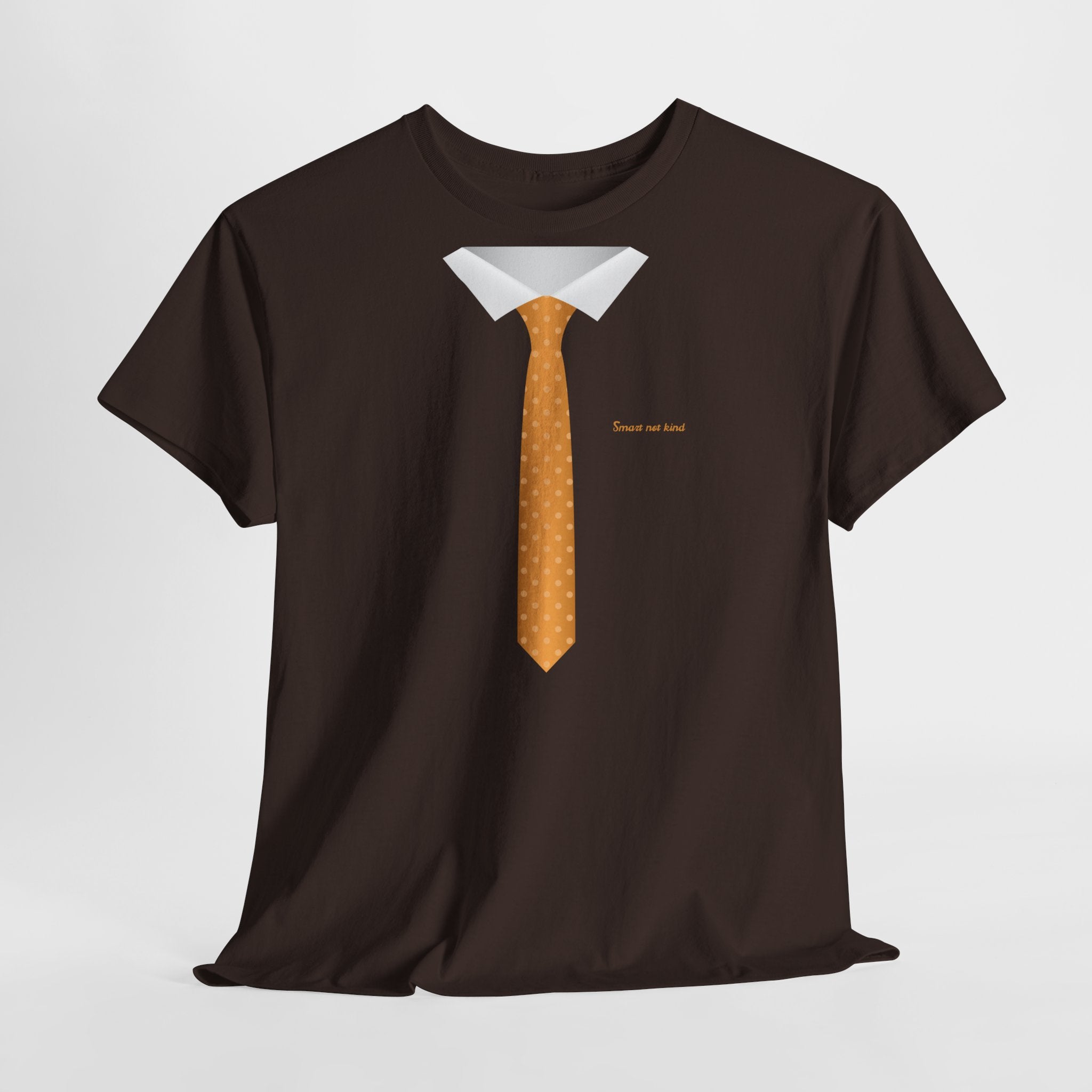 Orange Necktie & Collar Design T-Shirt - Heat Mess
