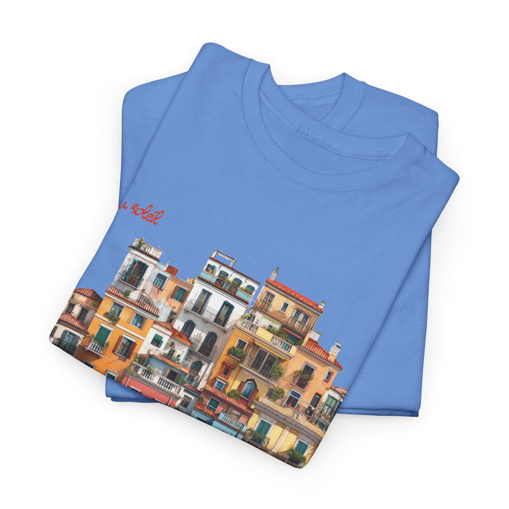 Italian Coastal Buildings T-Shirt - Heat Mess