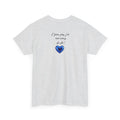 Back with Blue Heart Ski T-Shirt - Heat Mess