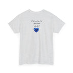 Back with Blue Heart Ski T-Shirt - Heat Mess