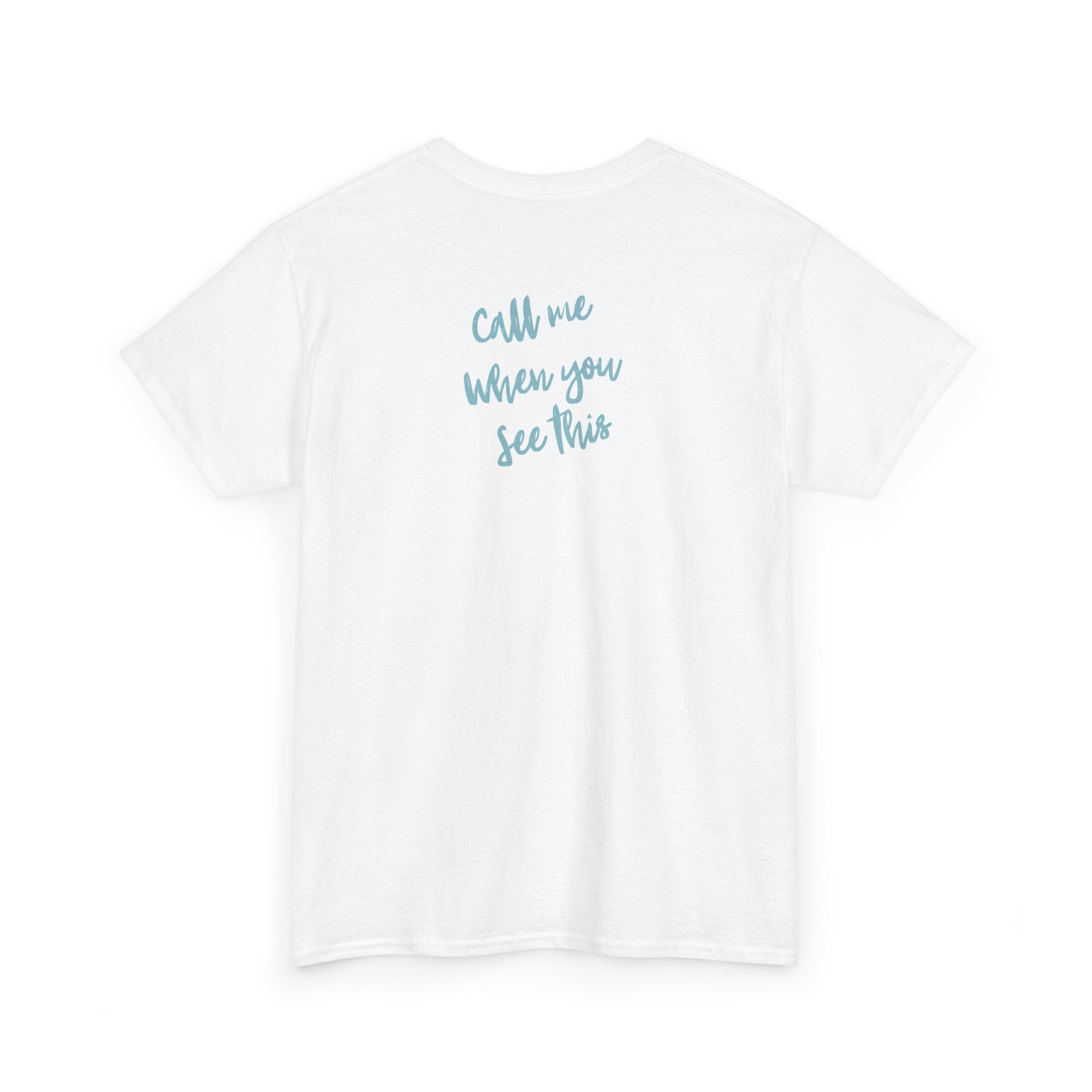 T-shirt — T-shirt décontracté avec impression minimaliste au dos « Call Me When You See This »