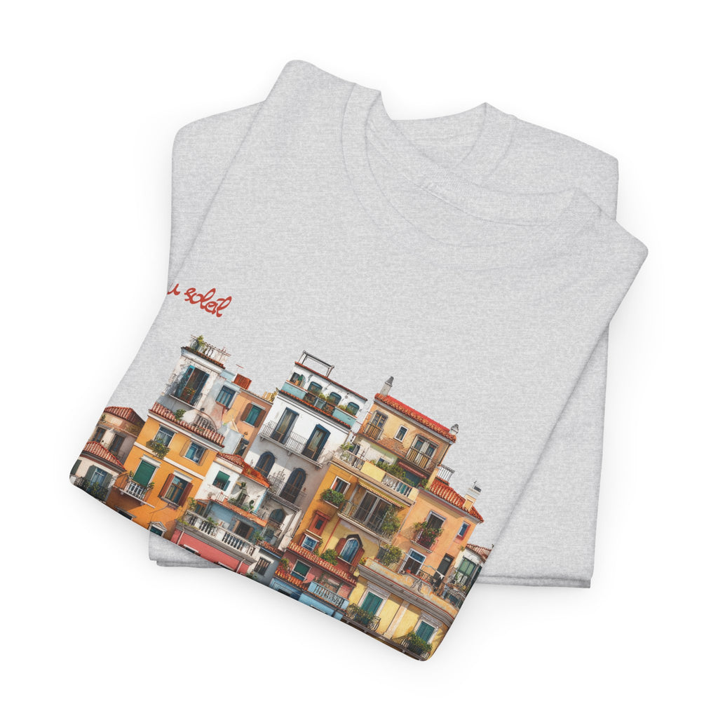 Italian Coastal Buildings T-Shirt - Heat Mess