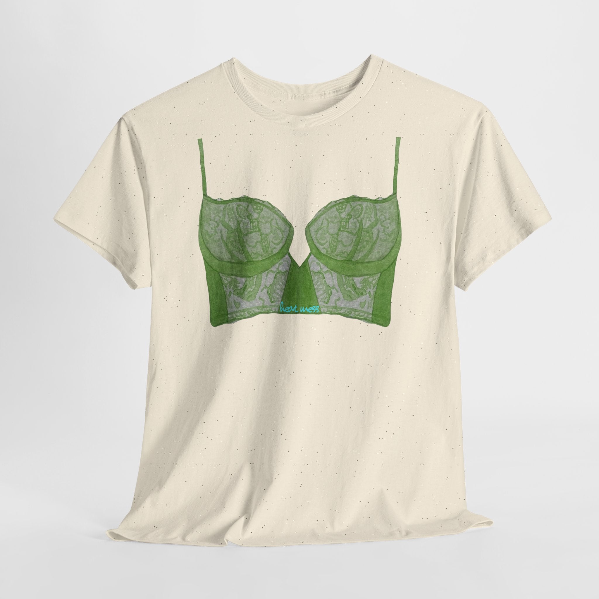 Green Lace Bralette T-Shirt - Heat Mess