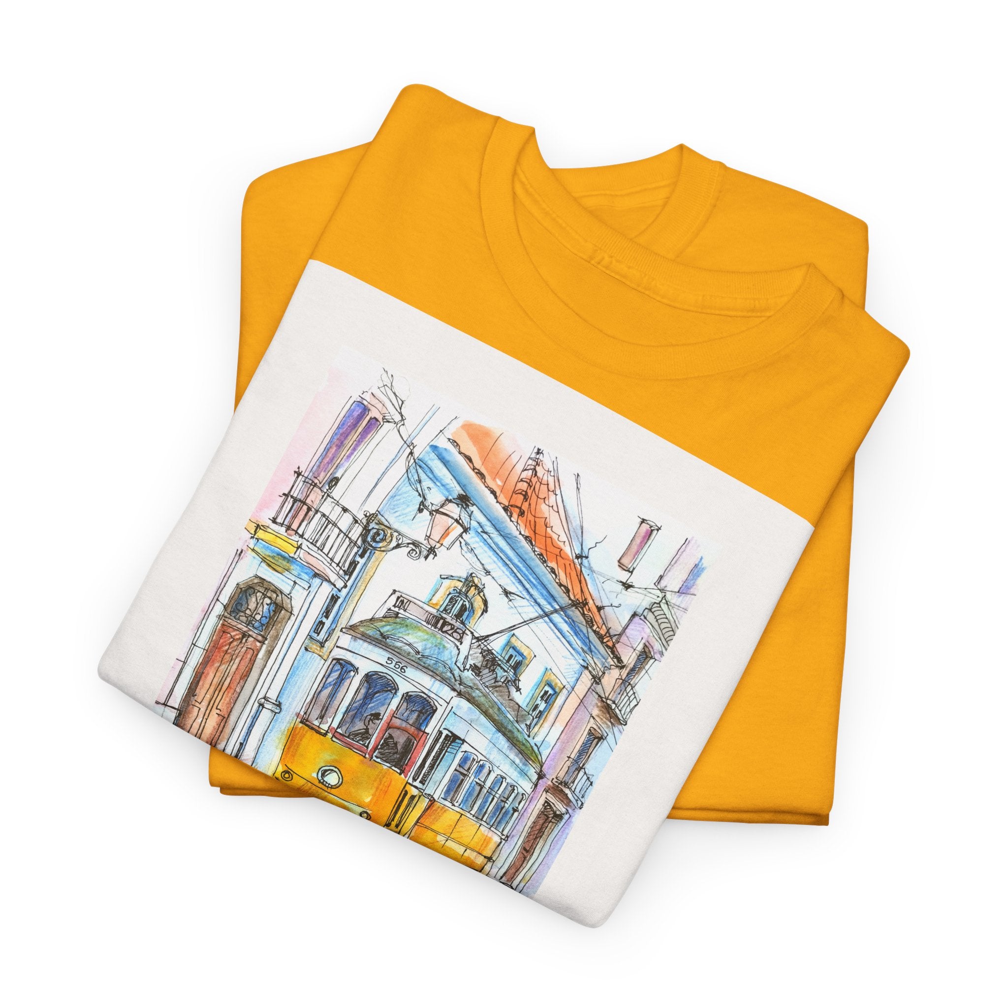 Lisbon Cable Car T-Shirt - Heat Mess