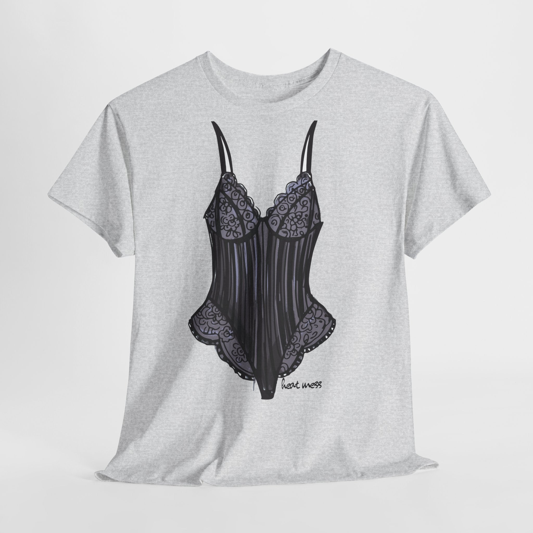 Lace Bodysuit Lingerie T-Shirt - Heat Mess