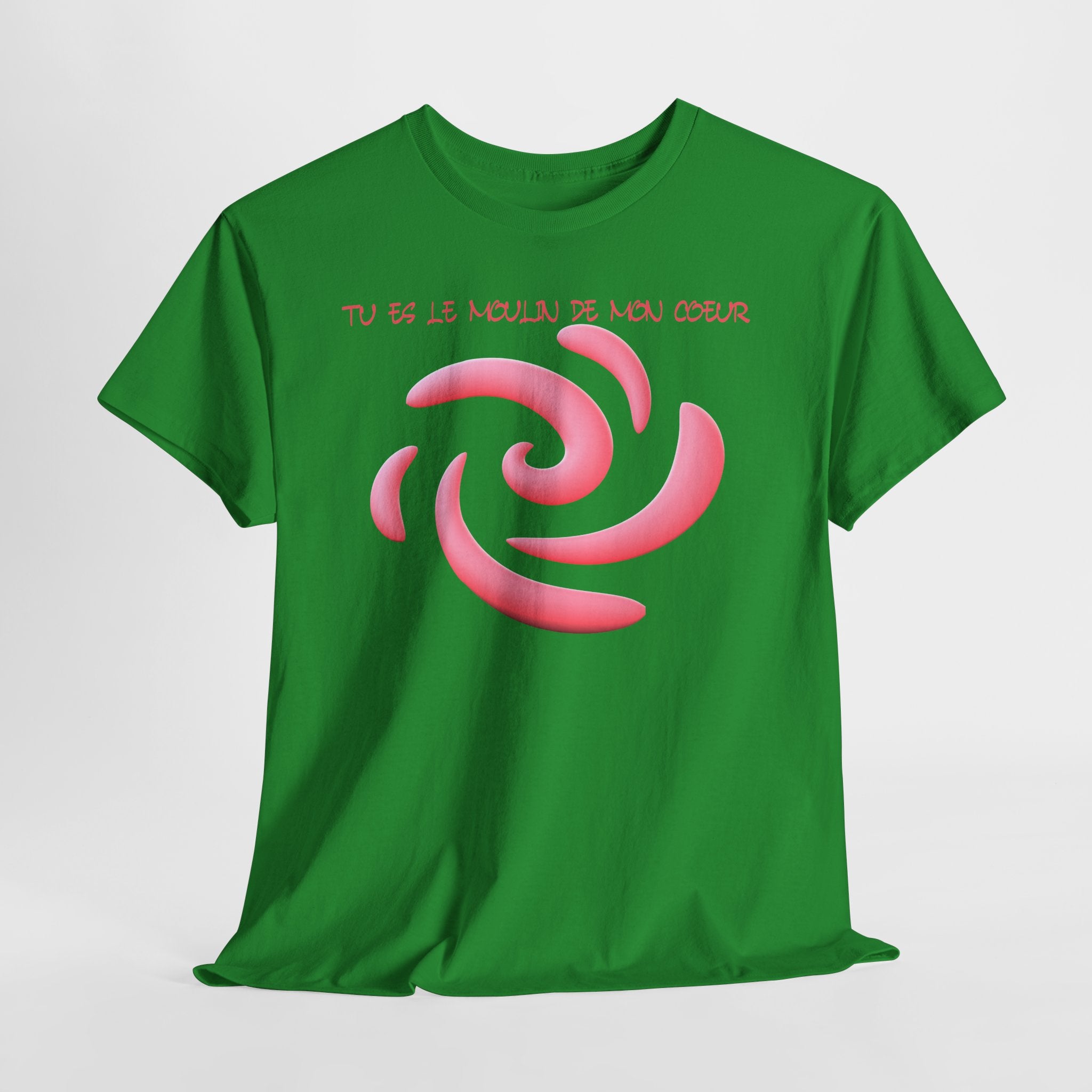 Spiral Heart "Tu es le Moulin de mon Coeur" T‑Shirt - Heat Mess