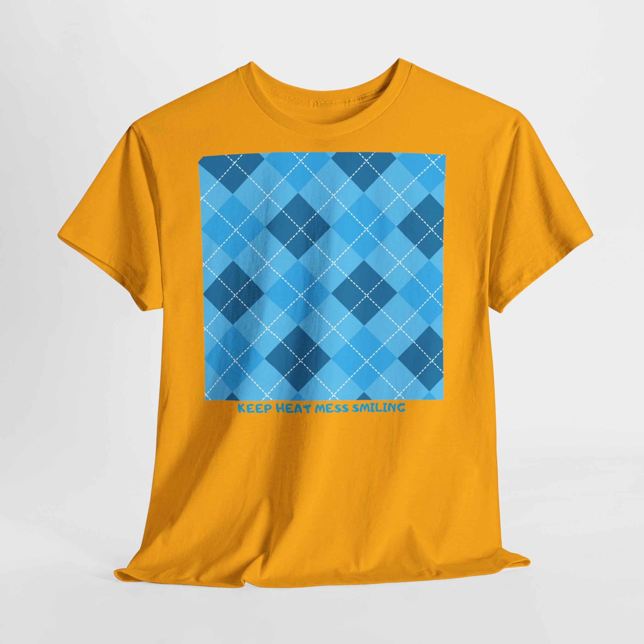 Blue "Keep Heart, Keep Smiling" T-Shirt - Heat Mess