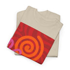 Orange & Pink Abstract Design T-Shirt - Heat Mess