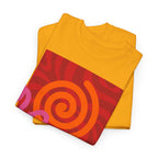 Orange & Pink Abstract Design T-Shirt - Heat Mess