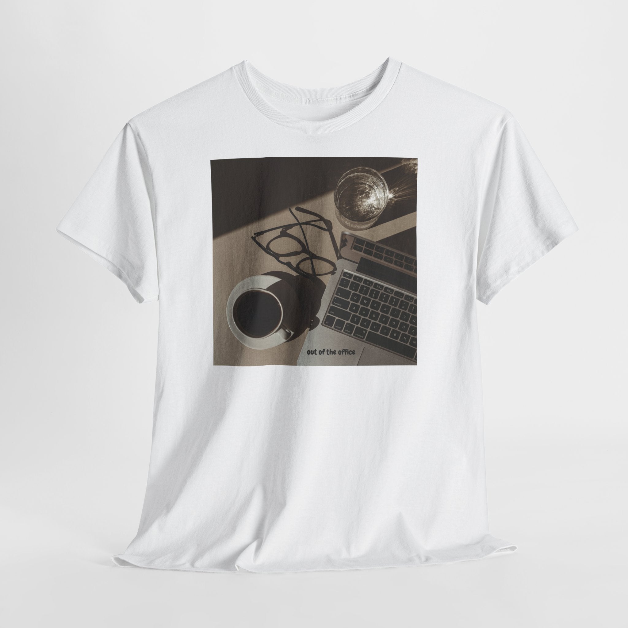 Coffee & Laptop T-Shirt - Heat Mess