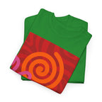Orange & Pink Abstract Design T-Shirt - Heat Mess