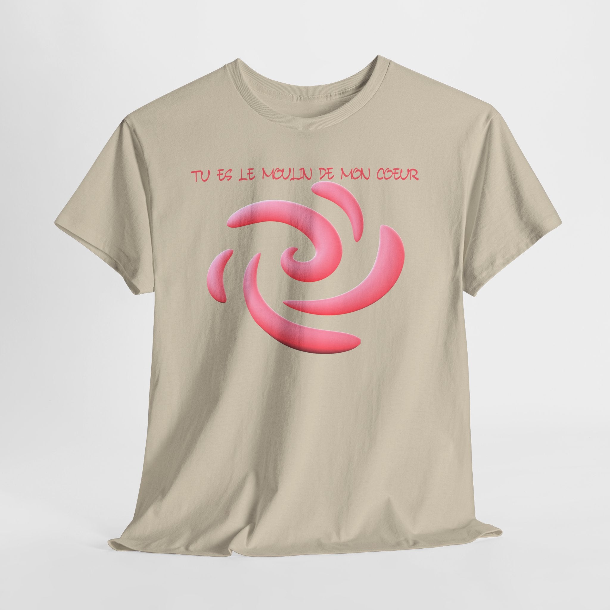 Spiral Heart "Tu es le Moulin de mon Coeur" T‑Shirt - Heat Mess