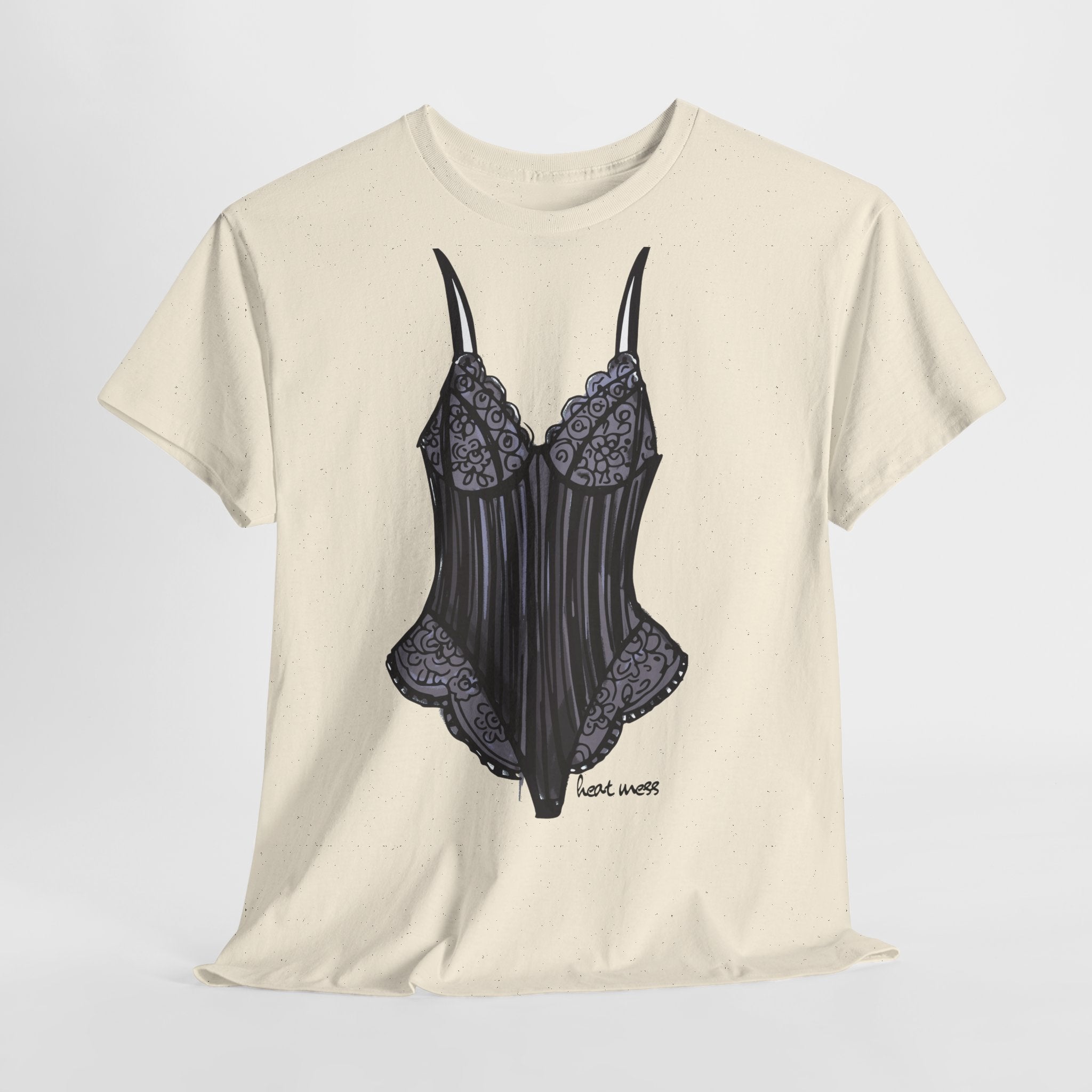 Lace Bodysuit Lingerie T-Shirt - Heat Mess