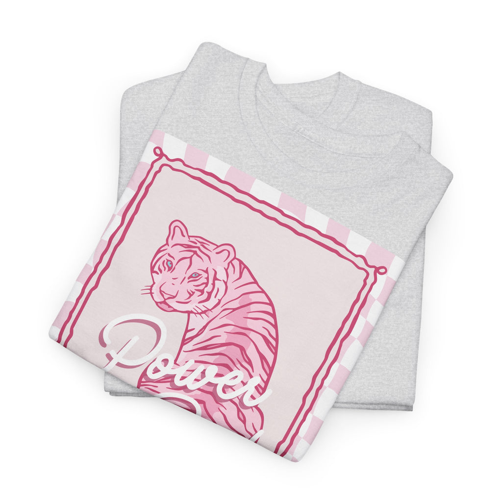 Tiger Power In Pink T-Shirt - Heat Mess