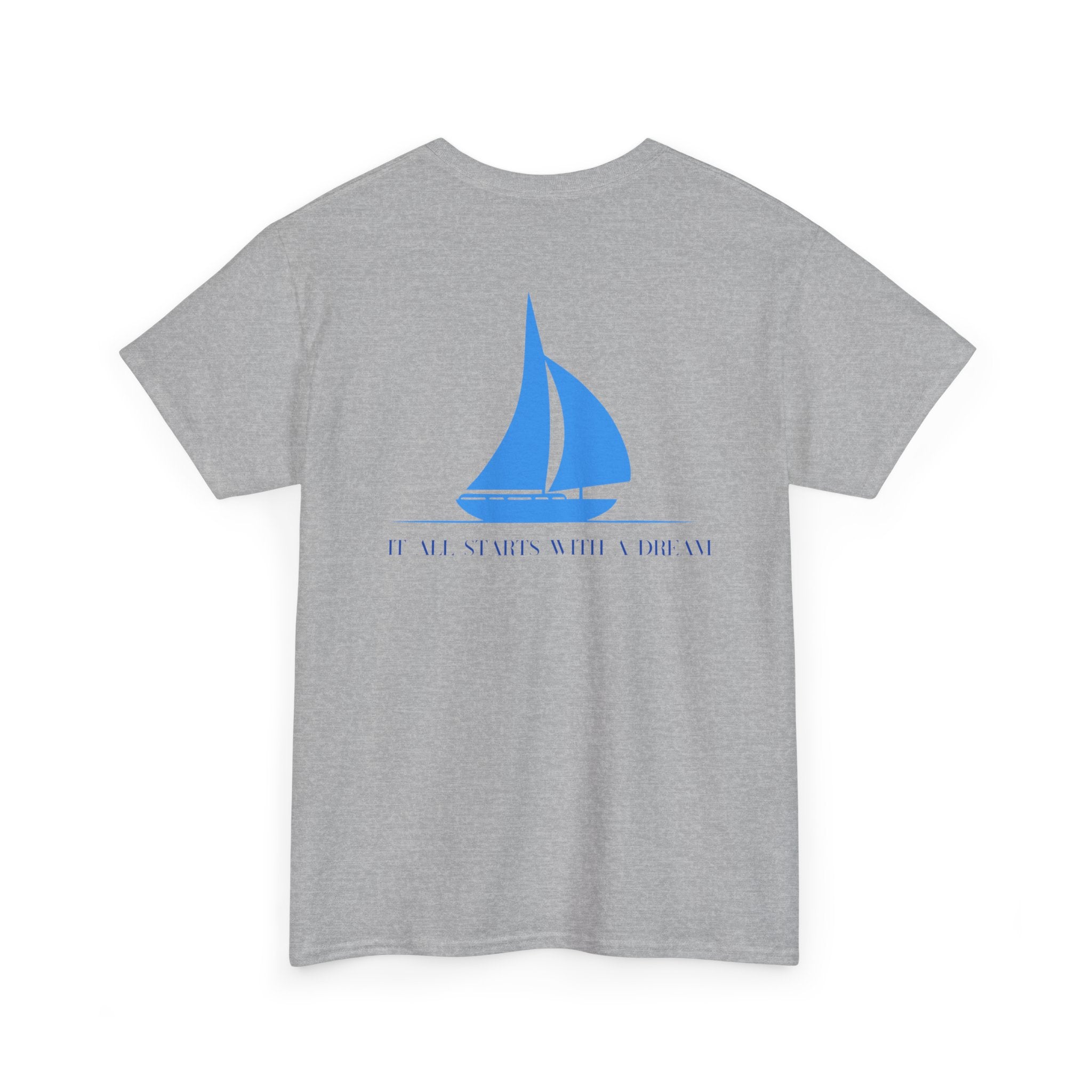Sailboat 'It Was Always Quieter Out Here' T-Shirt - Heat Mess