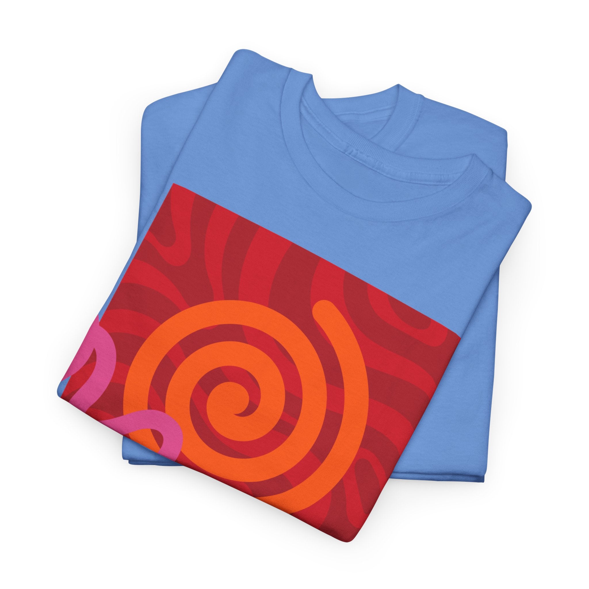 Orange & Pink Abstract Design T-Shirt - Heat Mess
