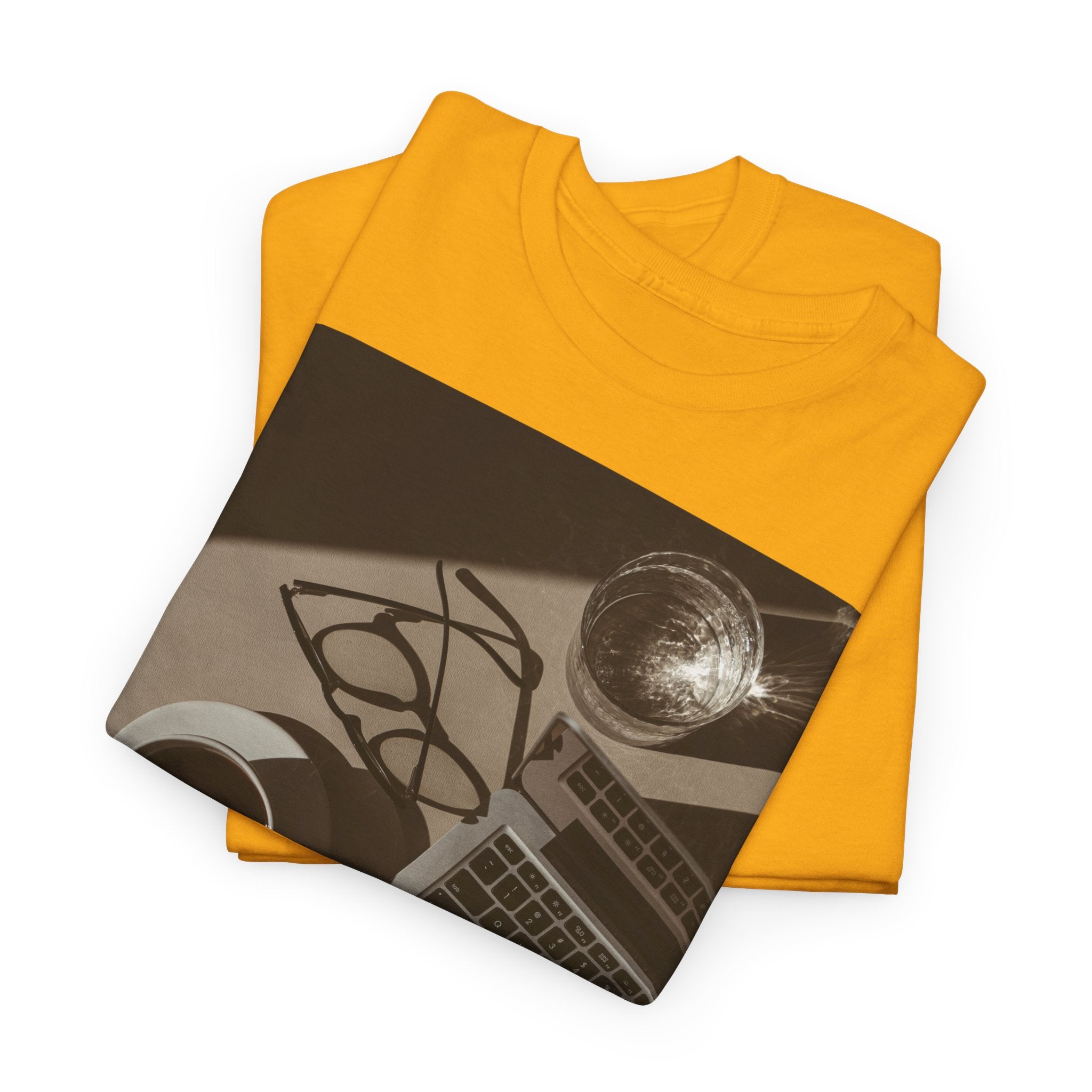 Coffee & Laptop T-Shirt - Heat Mess