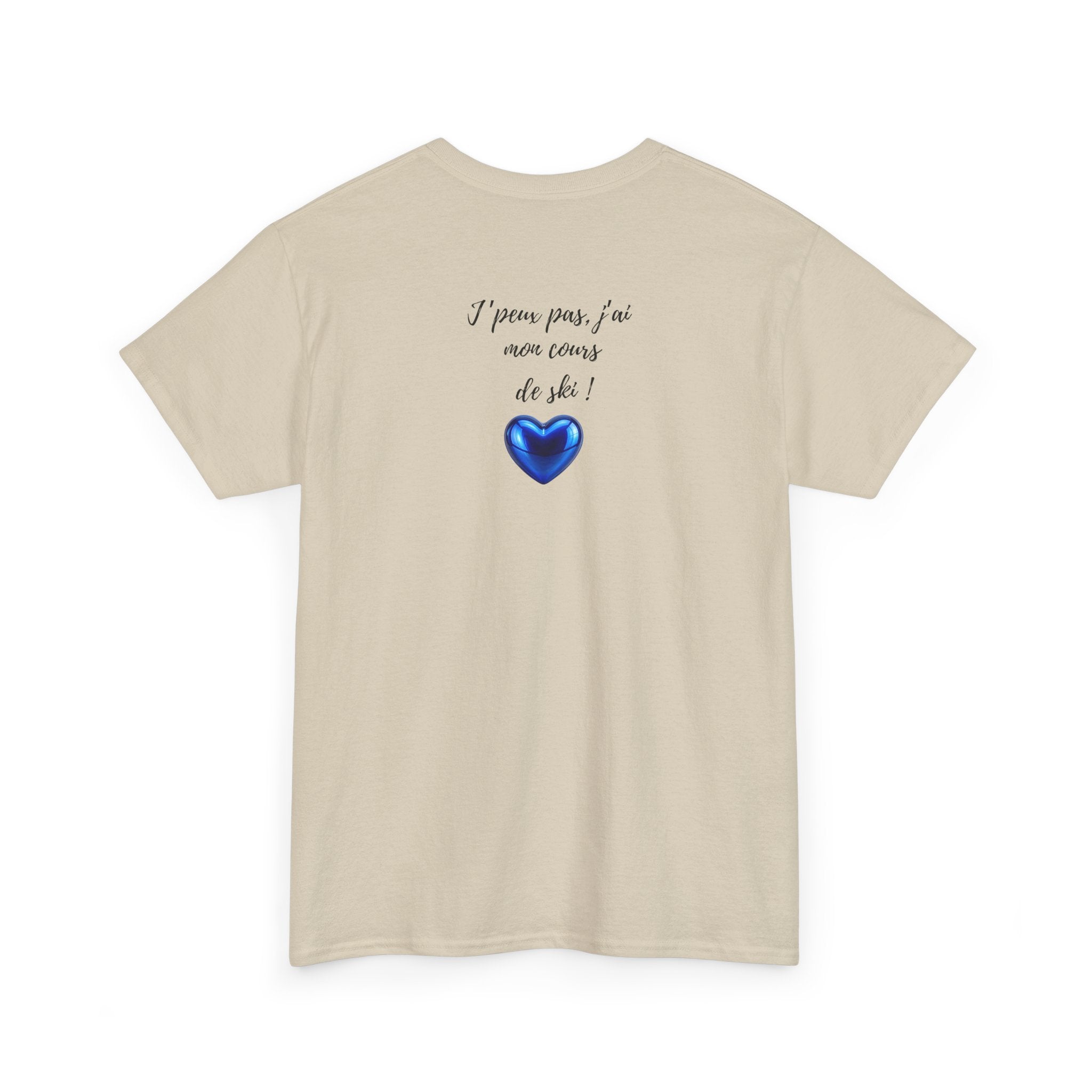 Back with Blue Heart Ski T-Shirt - Heat Mess