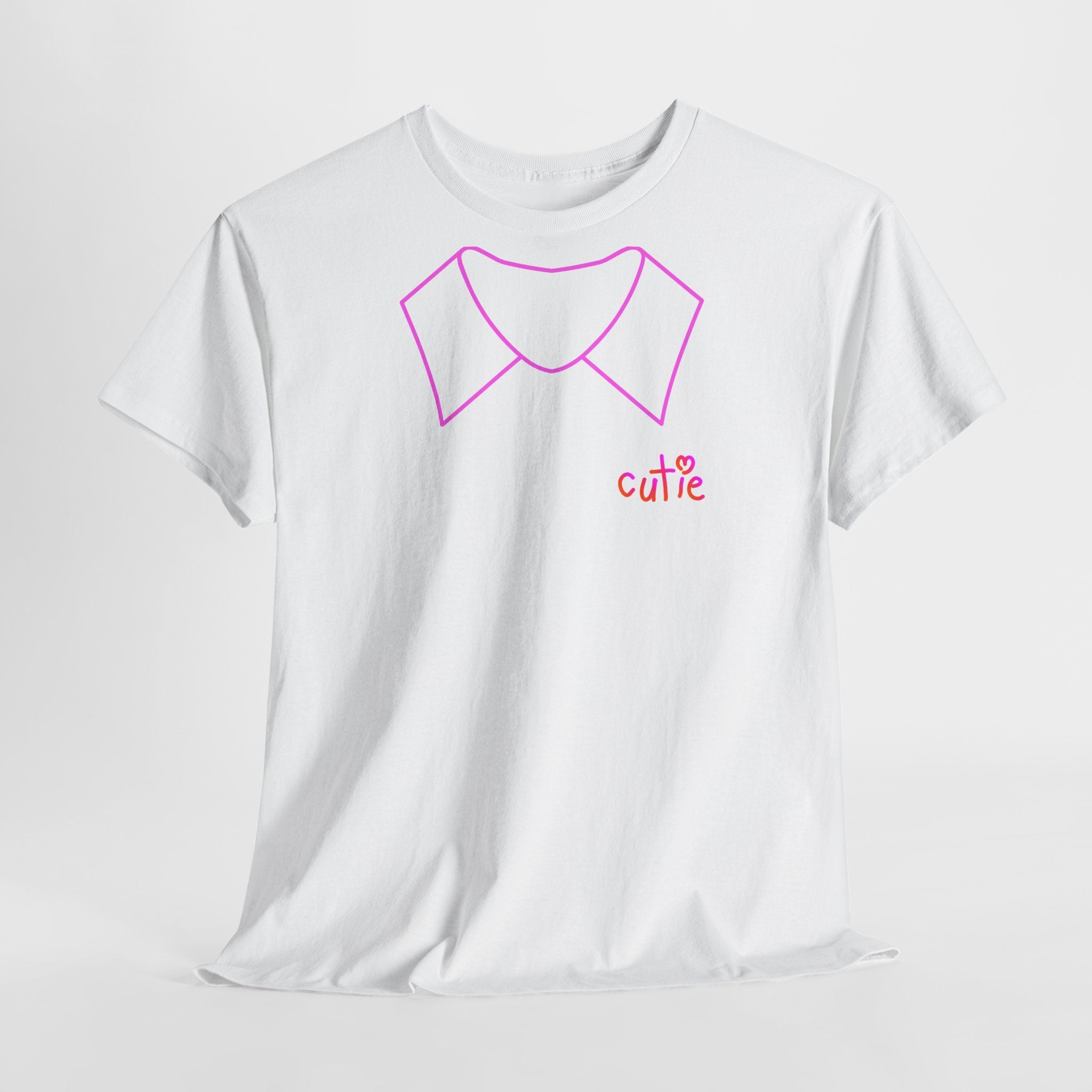 Cutie Pink Collar Tee - Heat Mess
