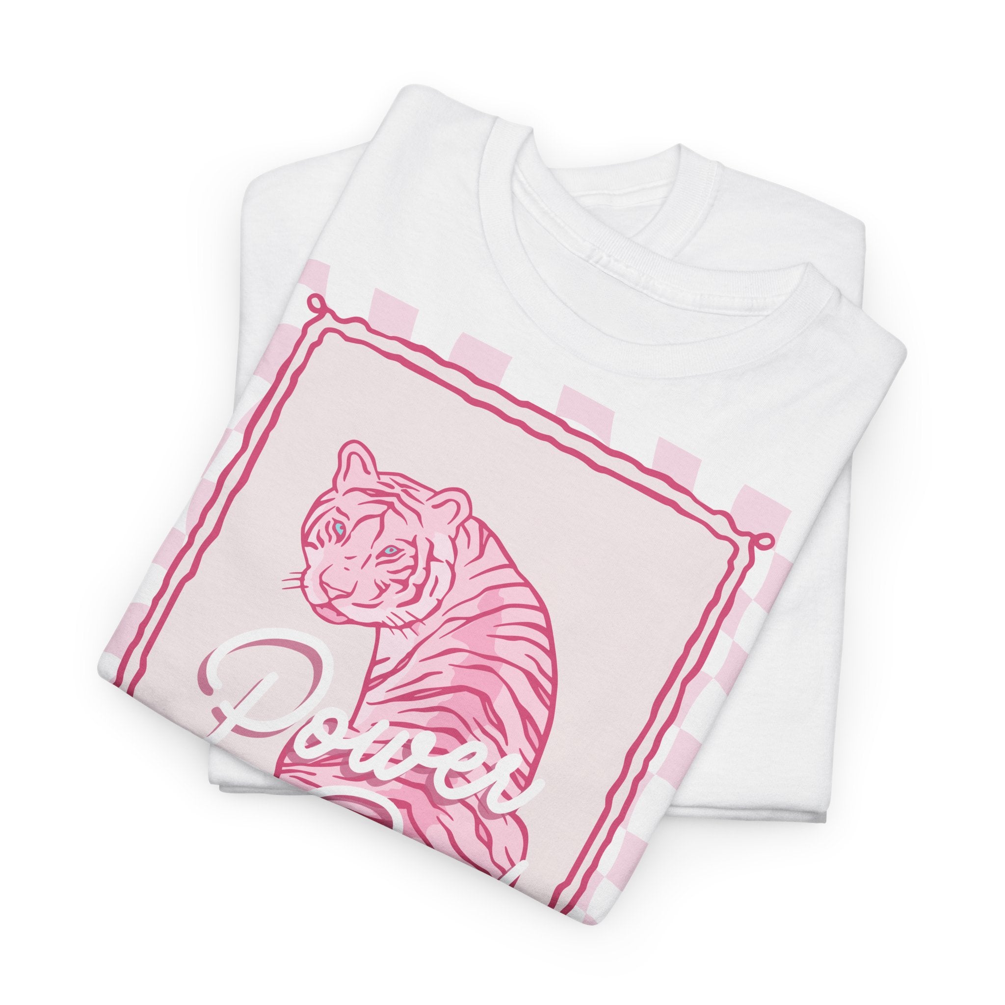 Tiger Power In Pink T-Shirt - Heat Mess