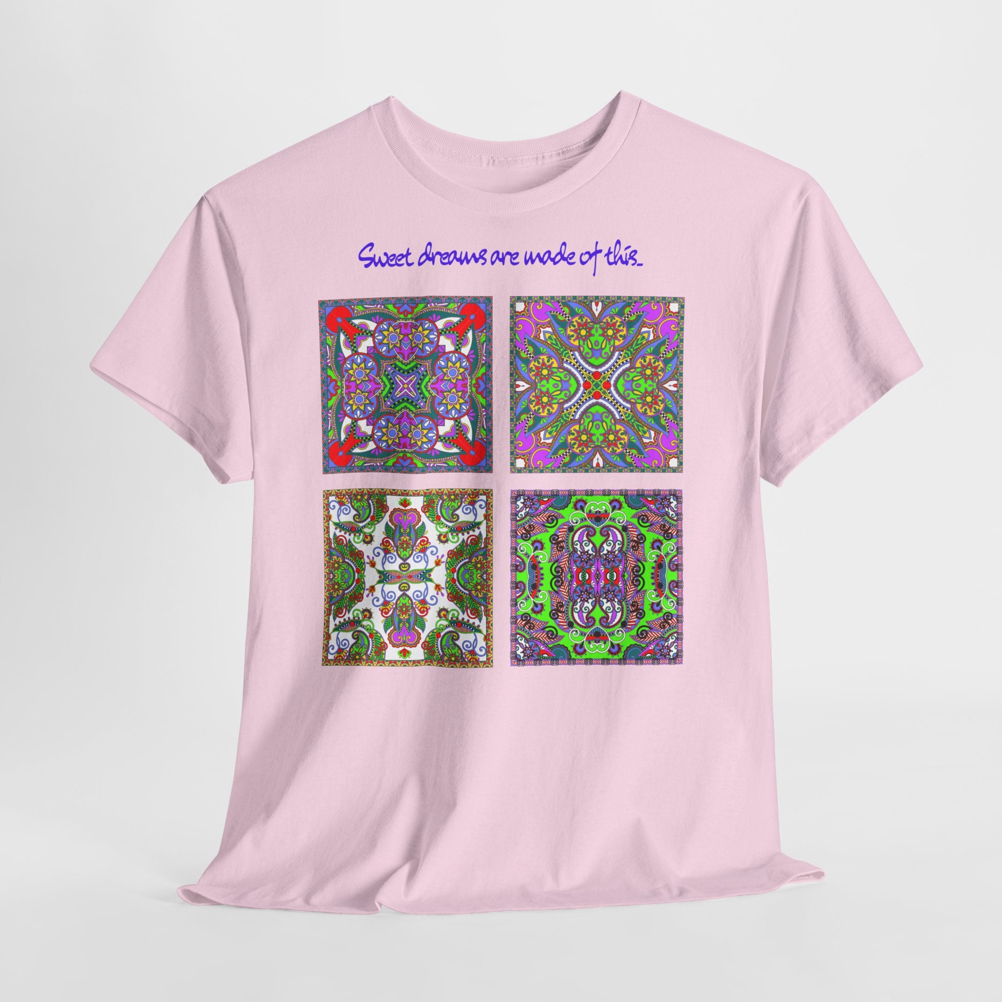 Patchwork "Sweet dreams are made of this" T-Shirt - Heat Mess