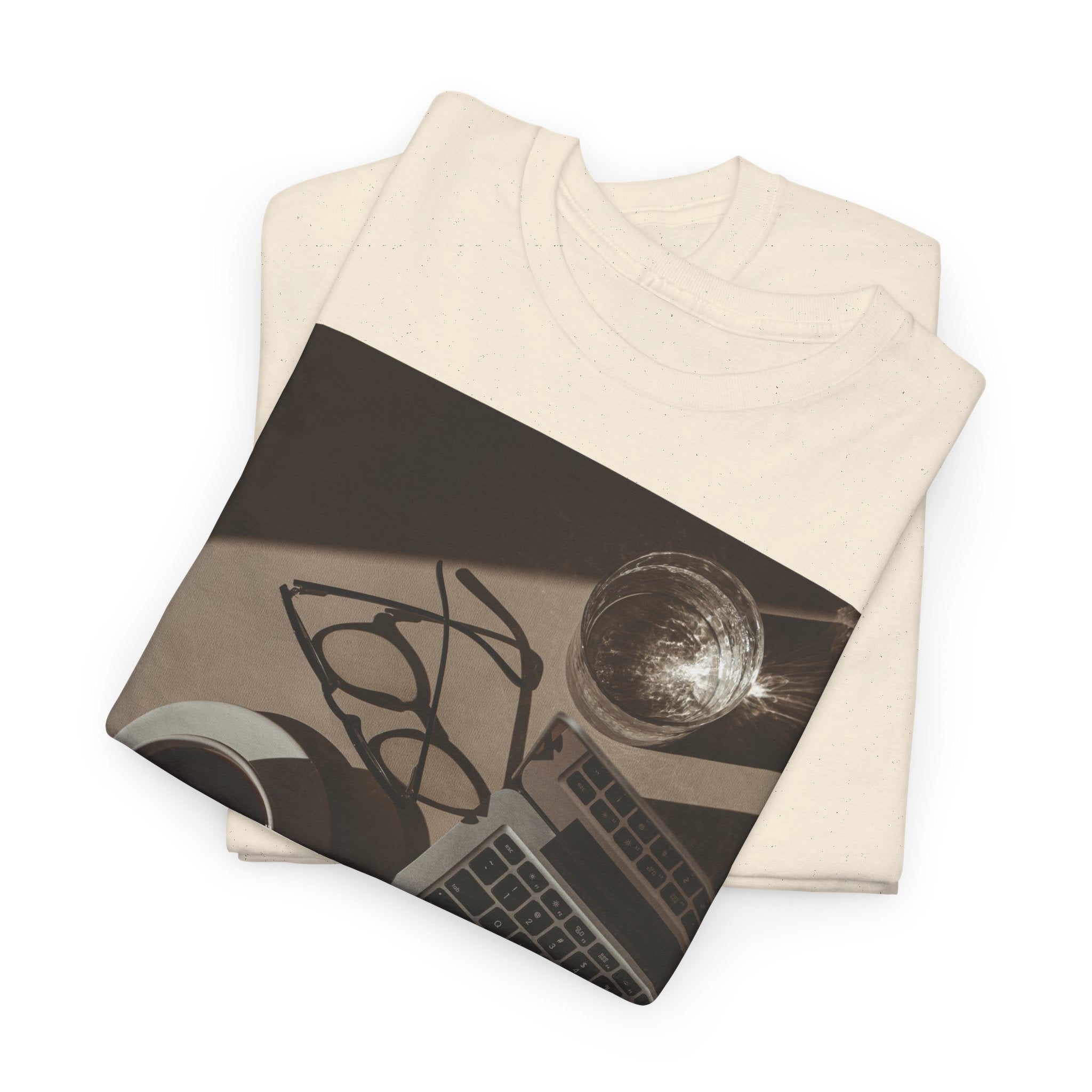 Coffee & Laptop T-Shirt - Heat Mess