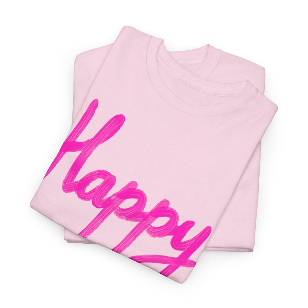 Happy Script T‑Shirt - Heat Mess