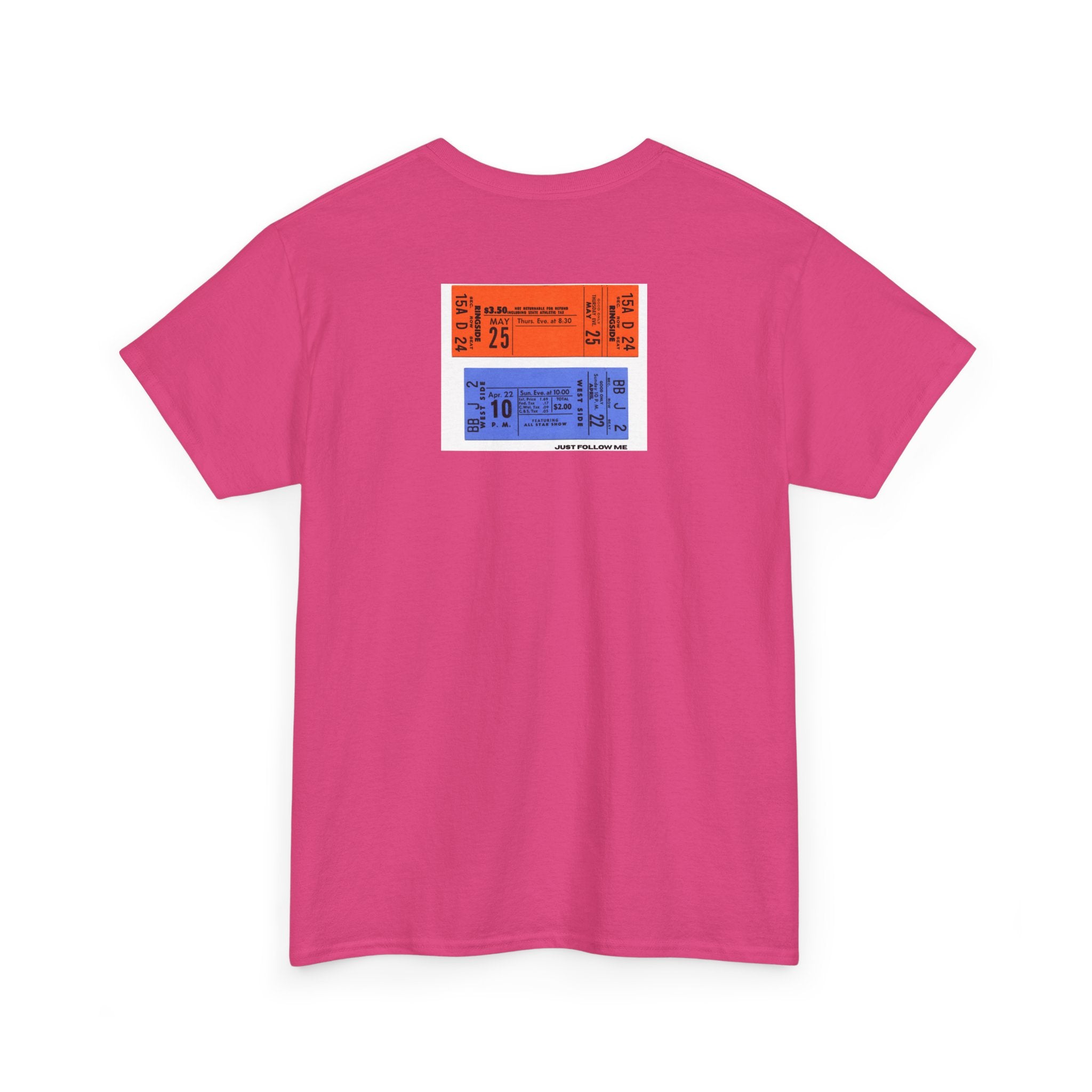 Concert Ticket Backprint T-Shirt - Heat Mess
