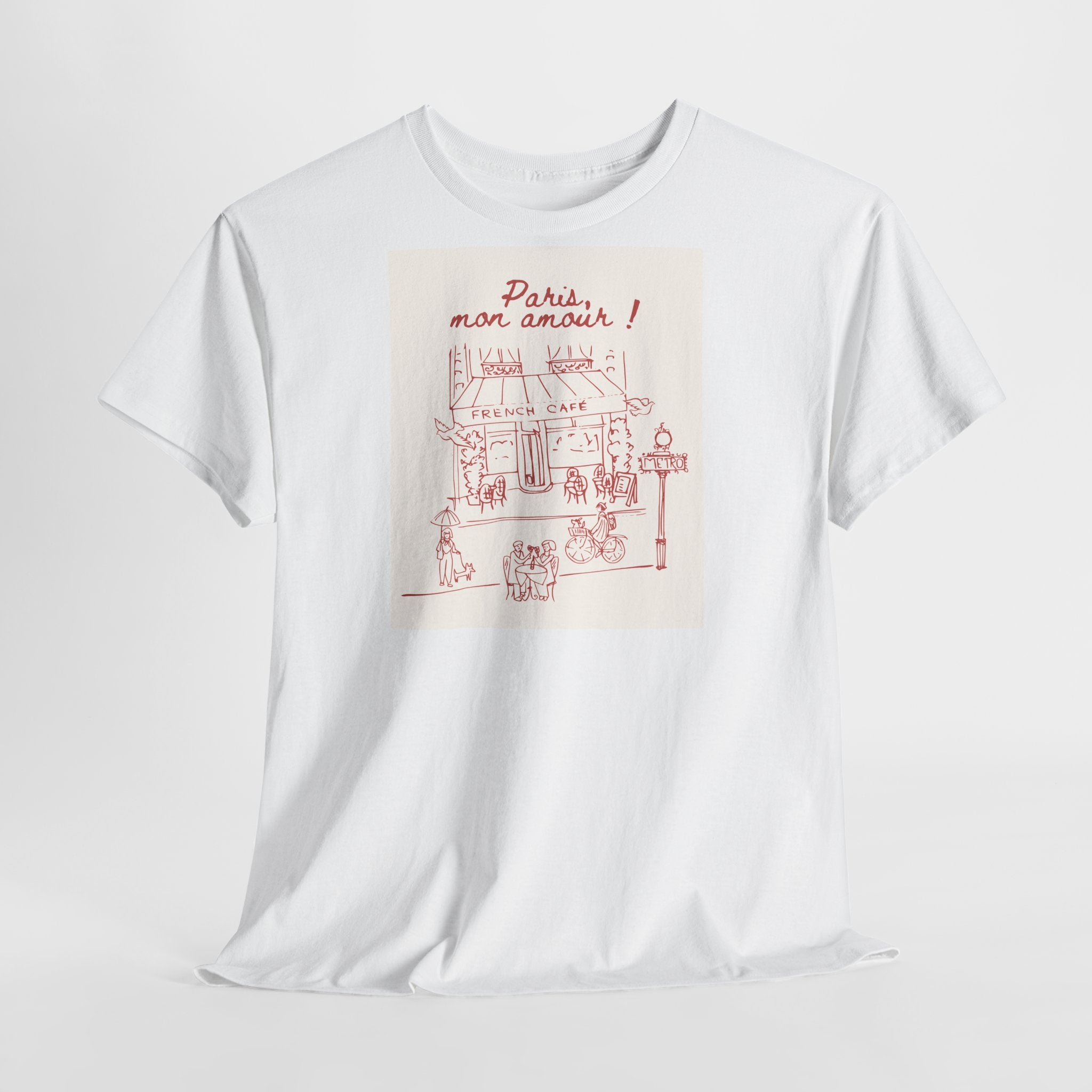 Paris Mon Amour Café T-Shirt - Heat Mess