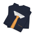 Orange Necktie & Collar Design T-Shirt - Heat Mess