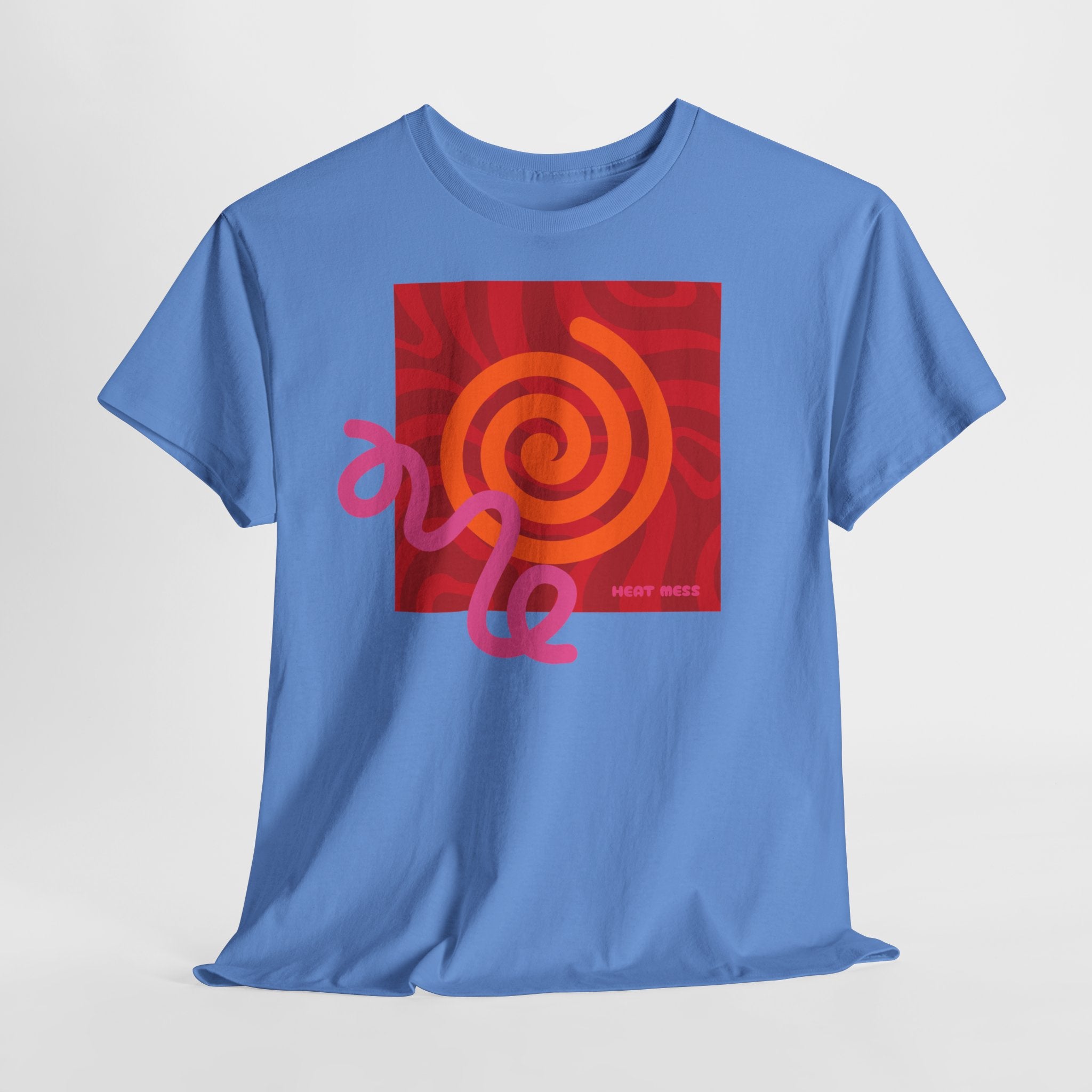 Orange & Pink Abstract Design T-Shirt - Heat Mess