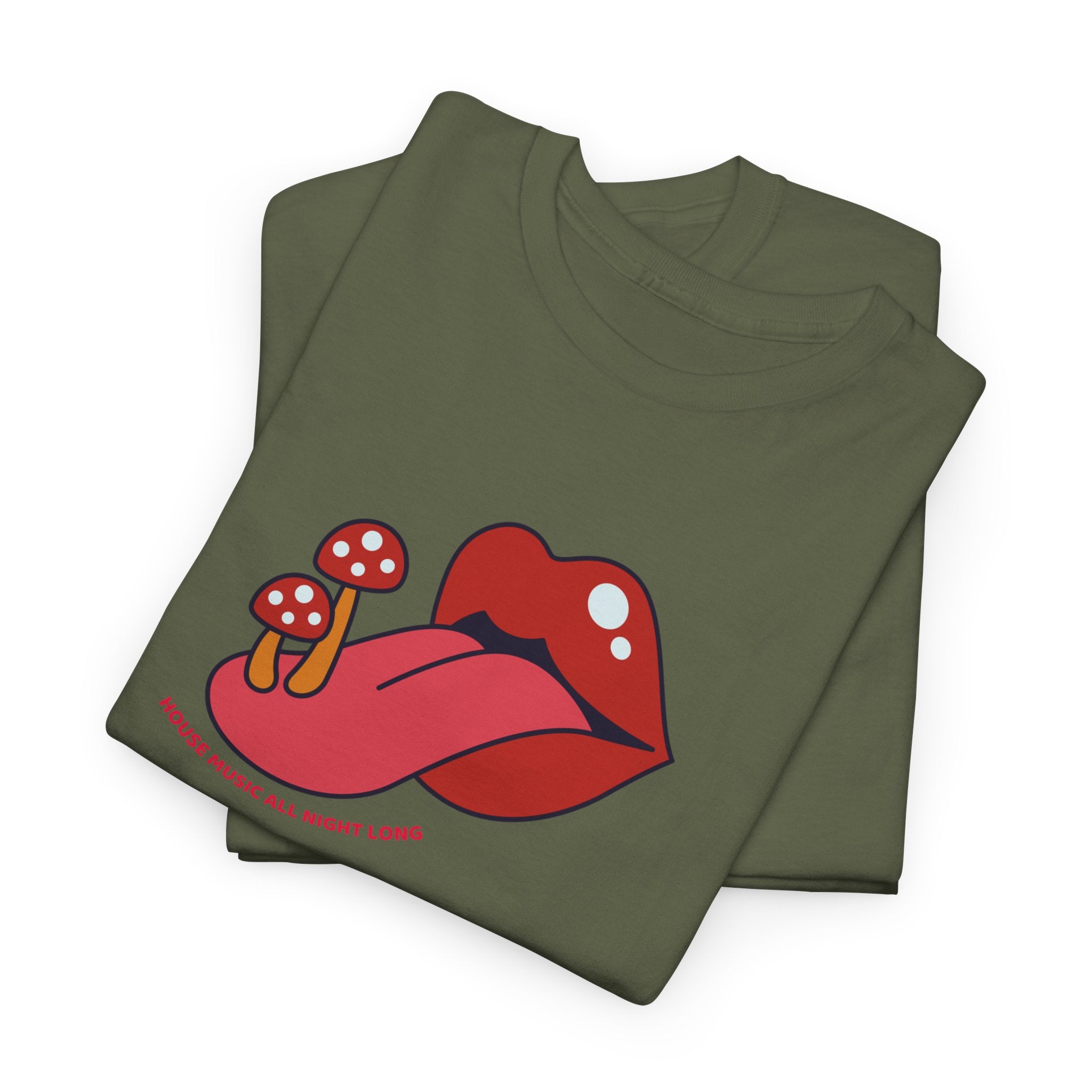 Red Lips & Mushroom Tongue T-Shirt