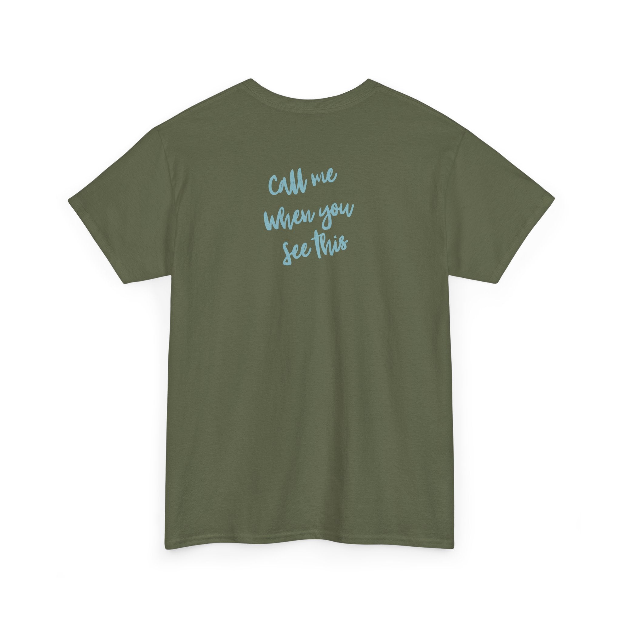T-shirt — T-shirt décontracté avec impression minimaliste au dos « Call Me When You See This »