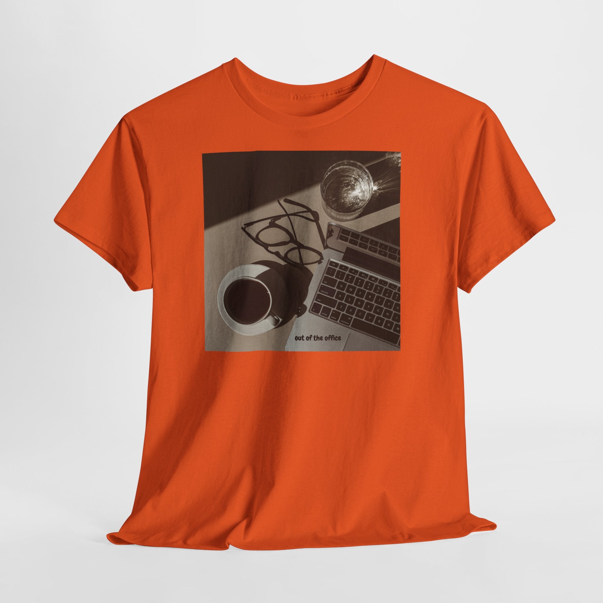 Coffee & Laptop T-Shirt - Heat Mess