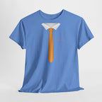 Orange Necktie & Collar Design T-Shirt - Heat Mess