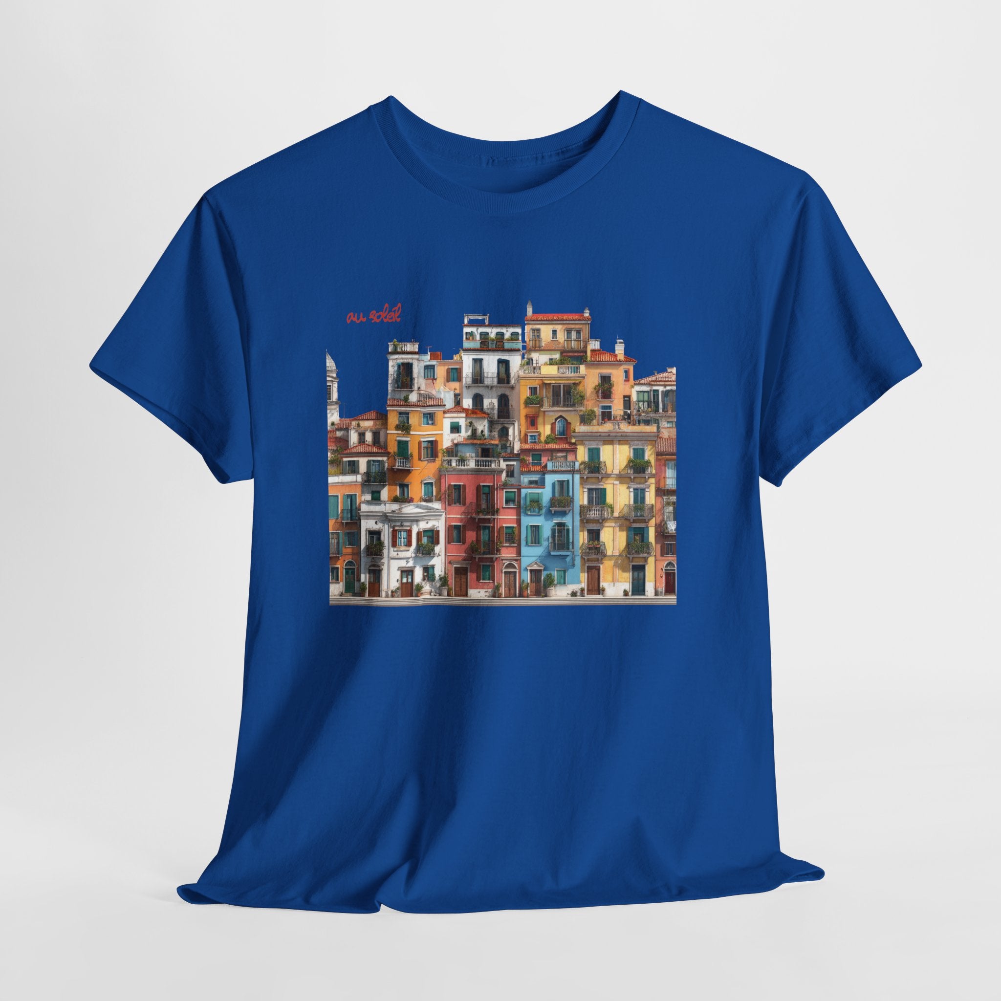 Italian Coastal Buildings T-Shirt - Heat Mess