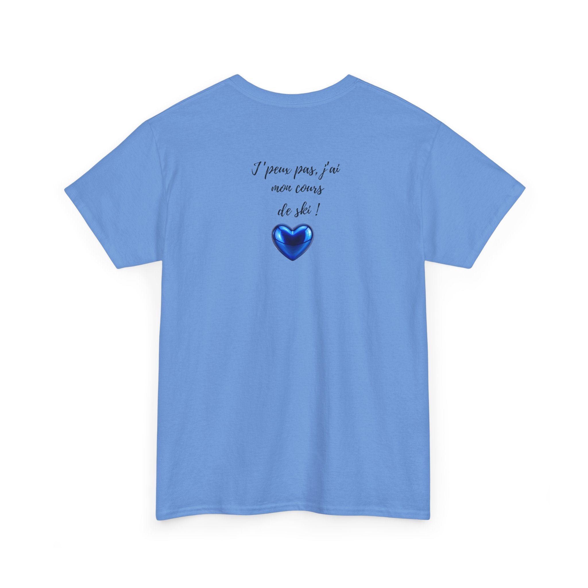 Back with Blue Heart Ski T-Shirt - Heat Mess