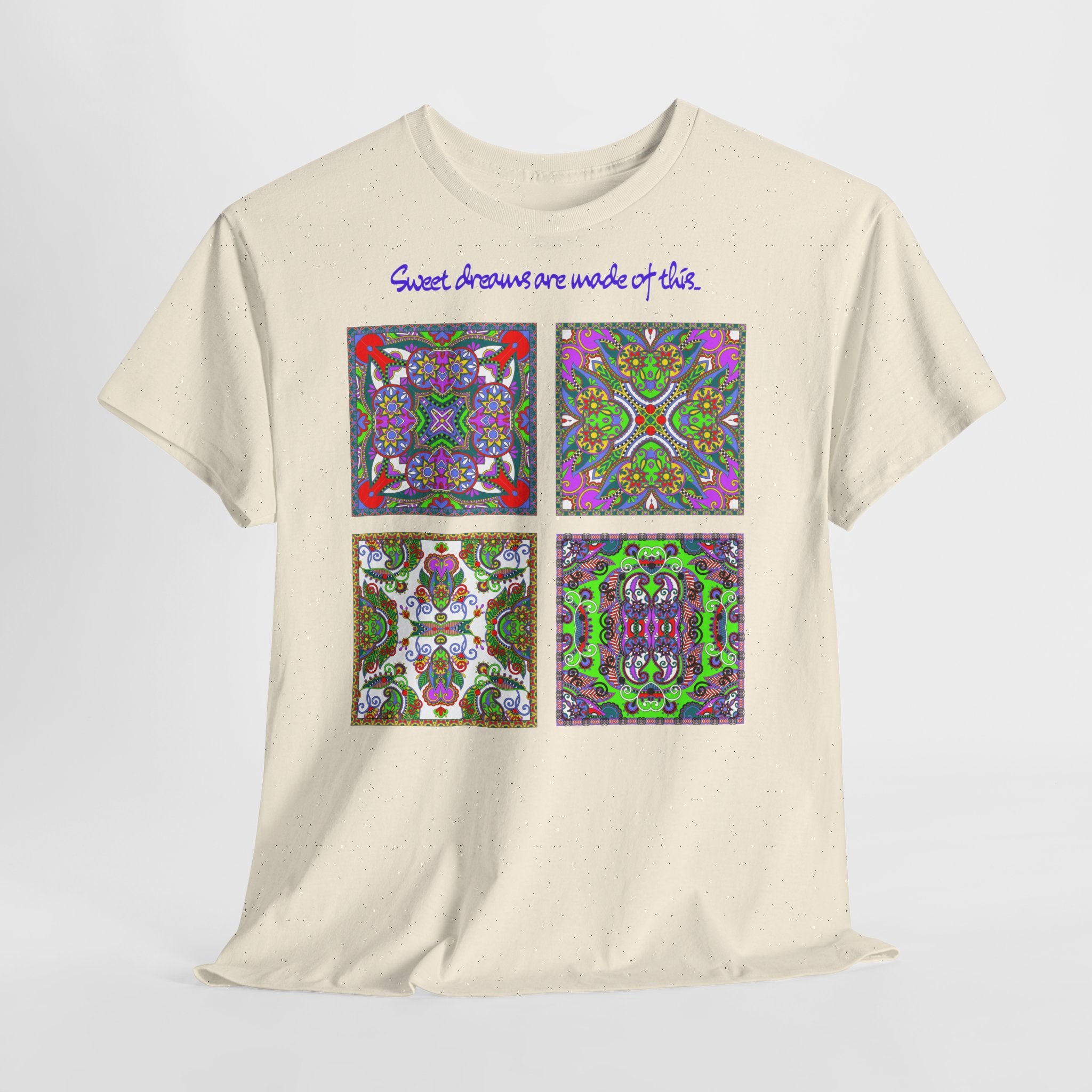 Patchwork "Sweet dreams are made of this" T-Shirt - Heat Mess