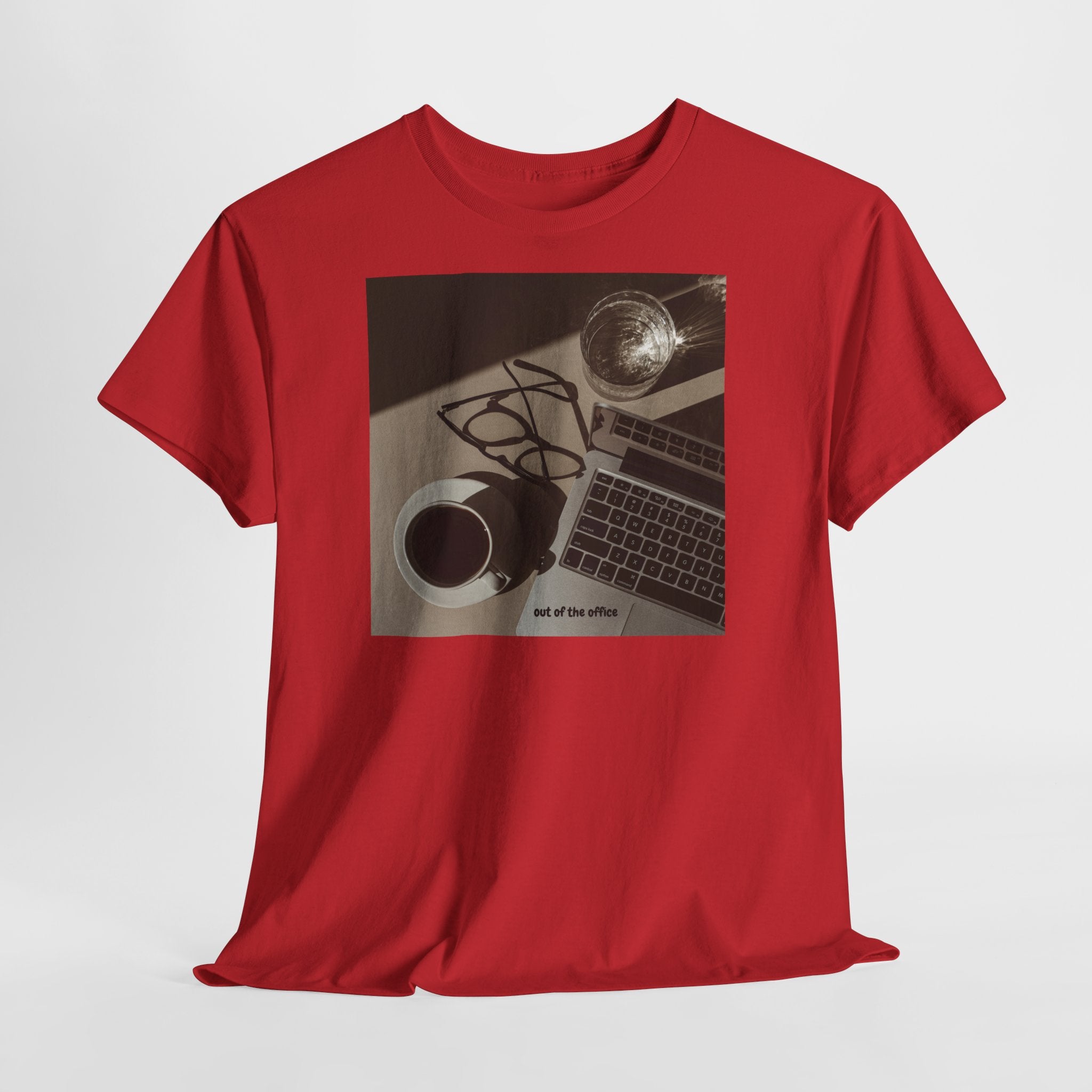 Coffee & Laptop T-Shirt - Heat Mess