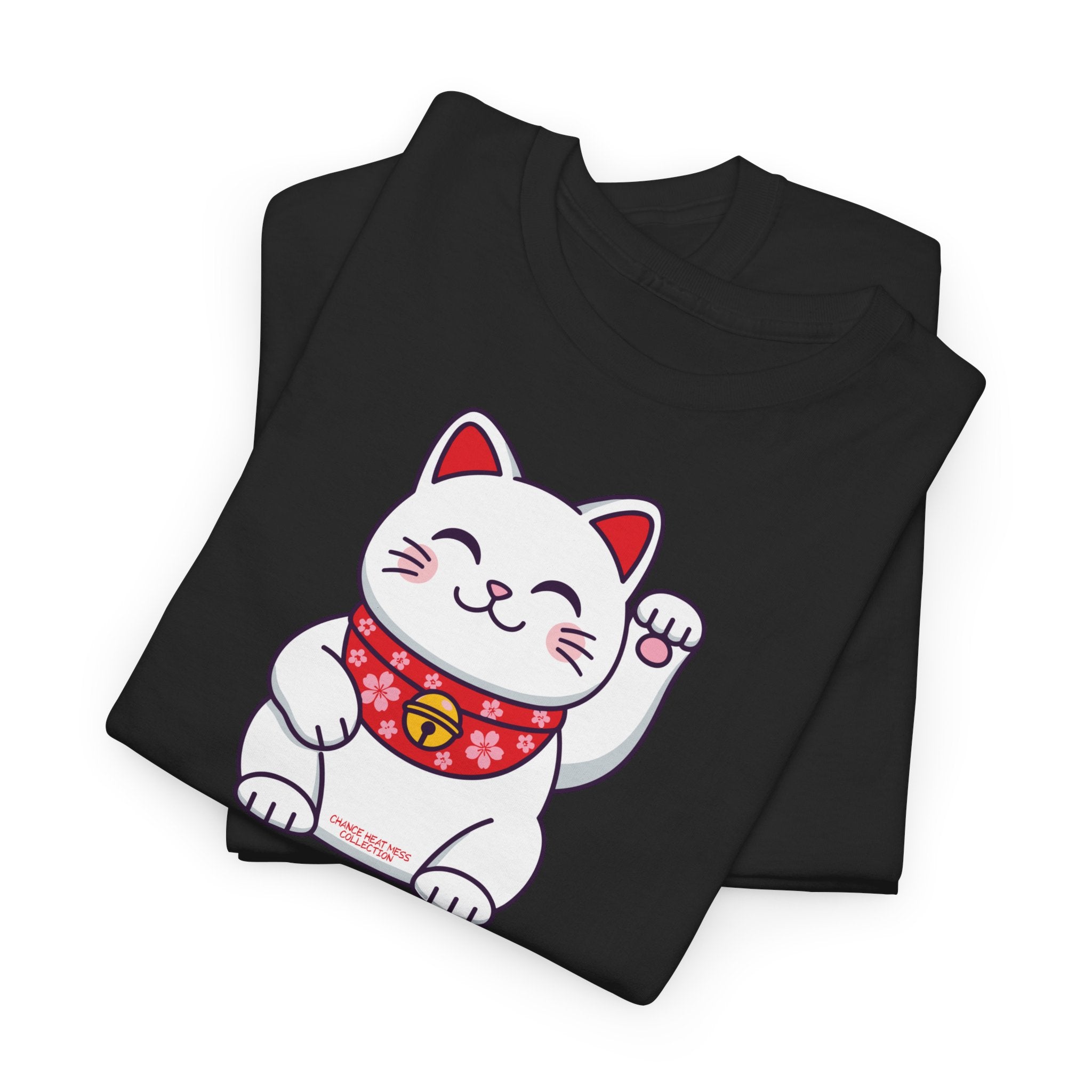 Japanese Good Luck Cat T-Shirt - Heat Mess