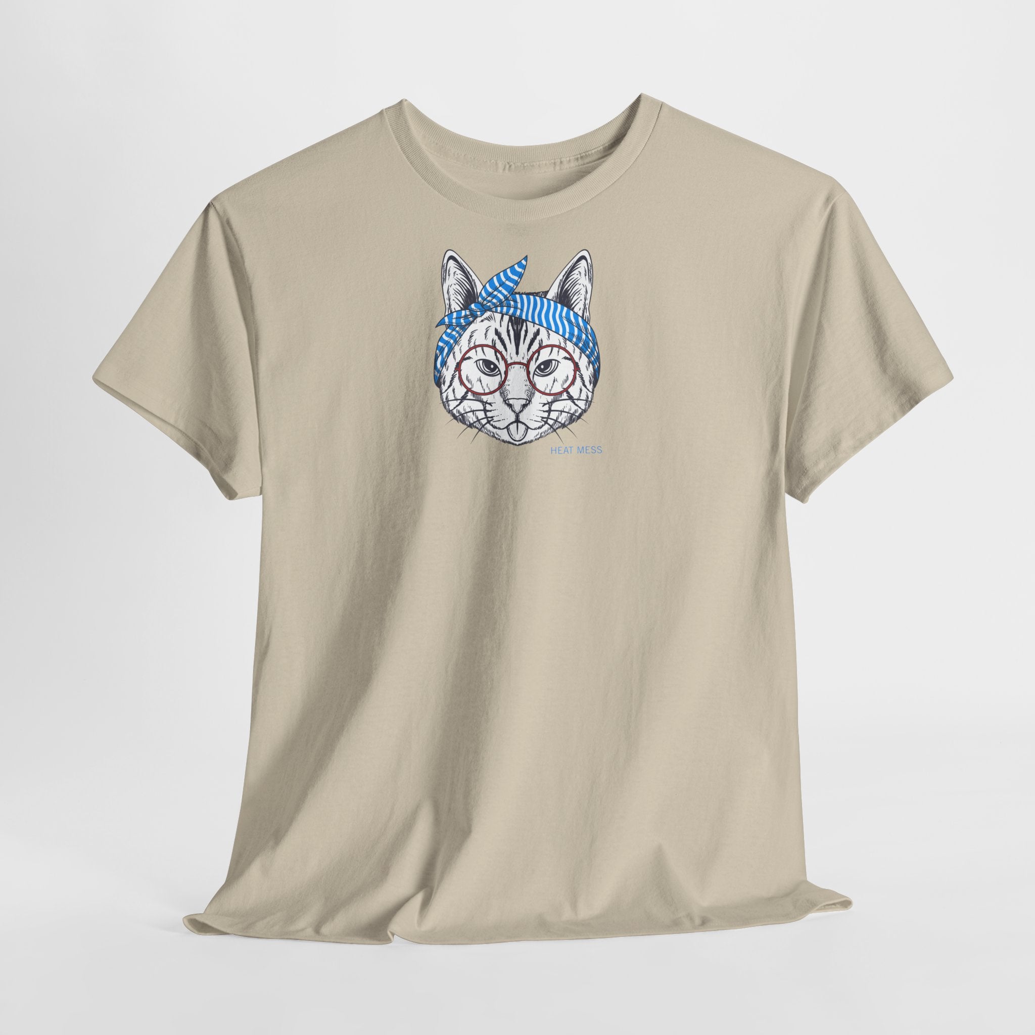 Cat with Bandana T‑Shirt - Heat Mess