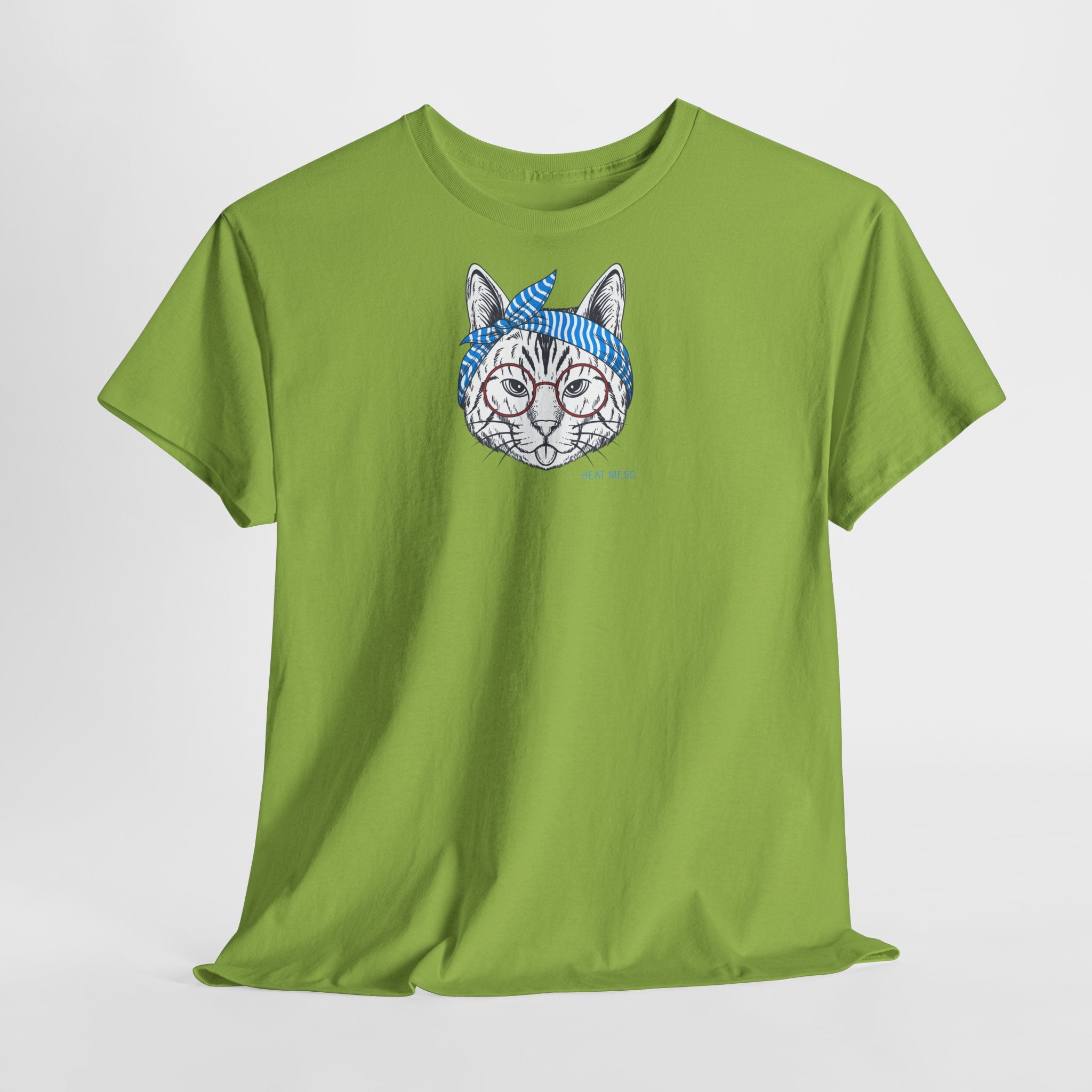 Cat with Bandana T‑Shirt - Heat Mess