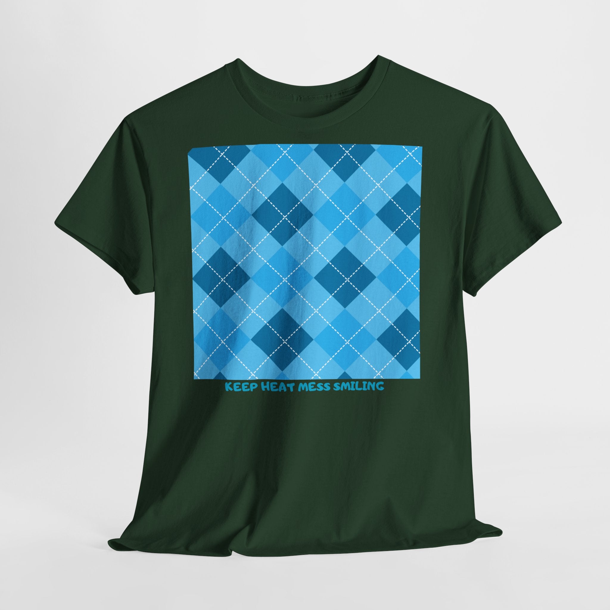Blue "Keep Heart, Keep Smiling" T-Shirt - Heat Mess