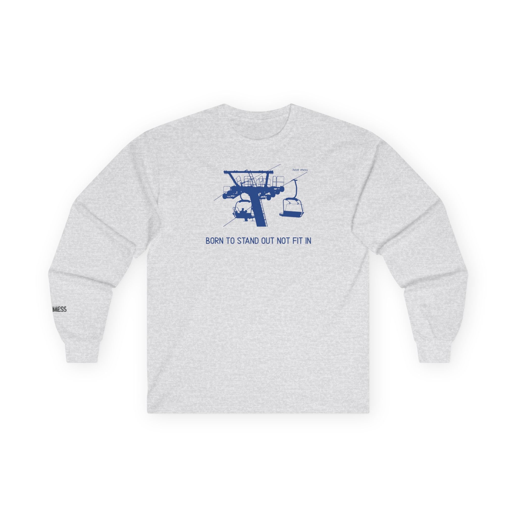 Long Sleeve 'Born to Stand Out' Ski T-Shirt - Heat Mess
