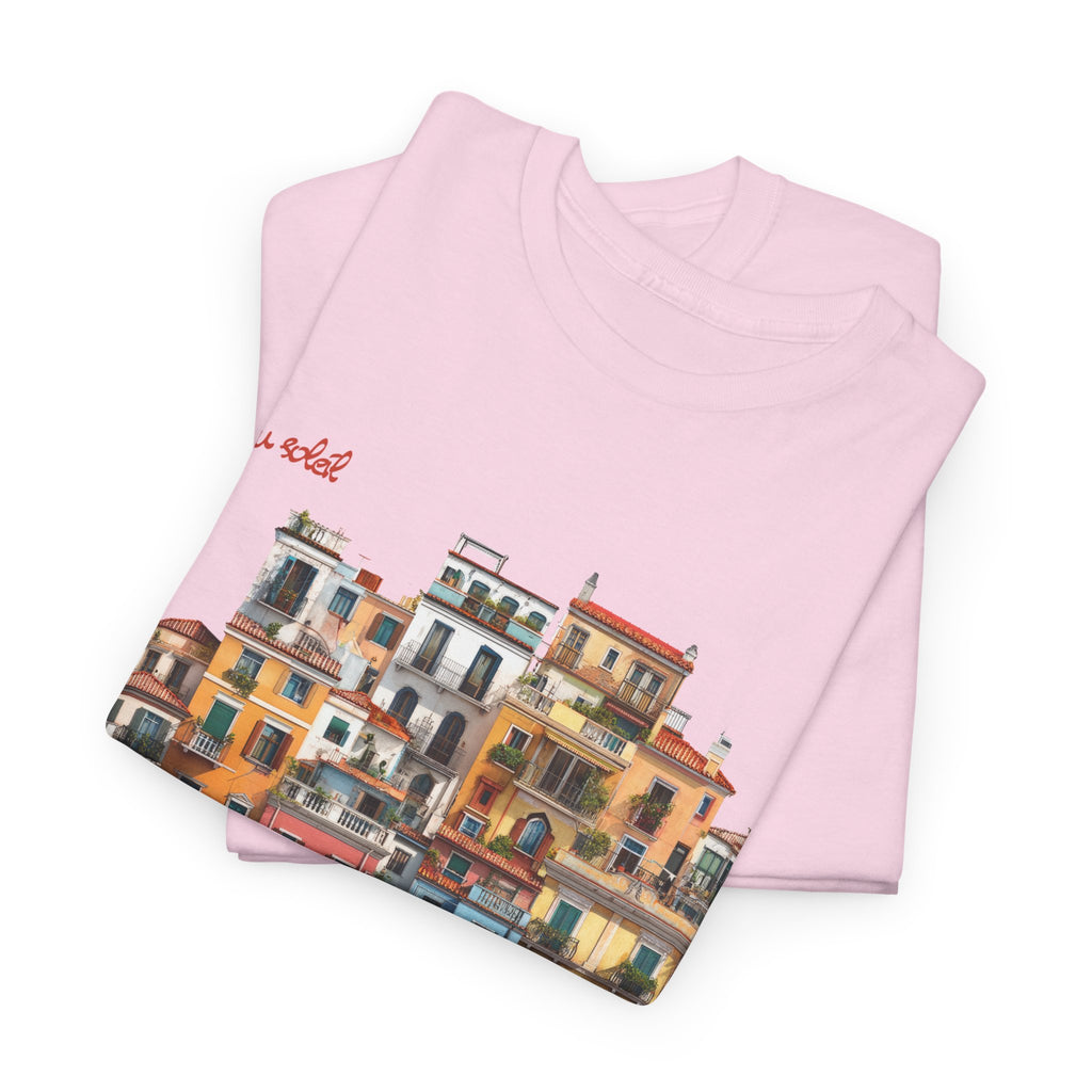 Italian Coastal Buildings T-Shirt - Heat Mess