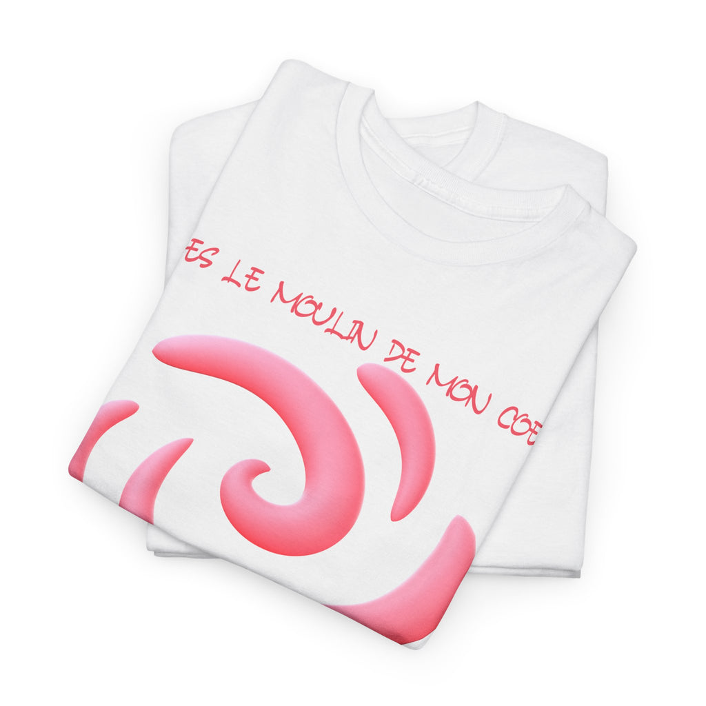Spiral Heart "Tu es le Moulin de mon Coeur" T‑Shirt - Heat Mess