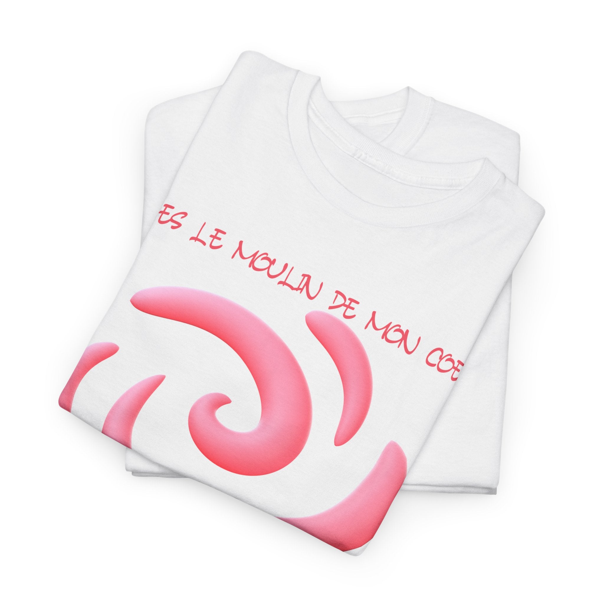 Spiral Heart "Tu es le Moulin de mon Coeur" T‑Shirt - Heat Mess